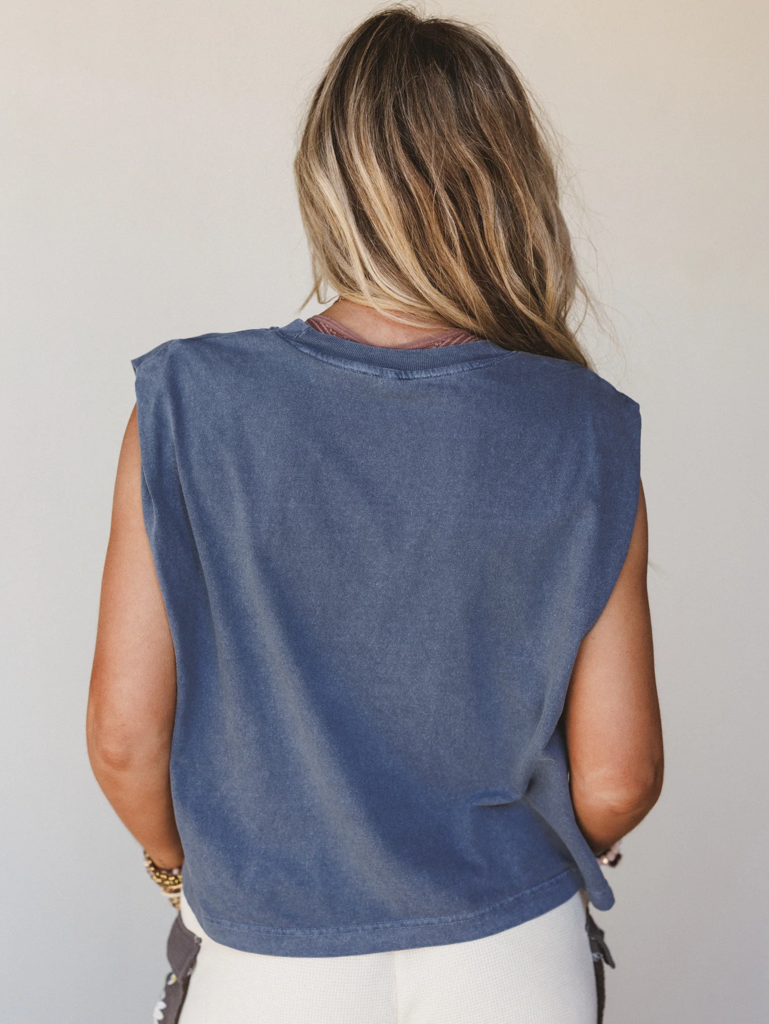 The Nest Groovy Moms Club Graphic Top - Faded Navy - Image 5