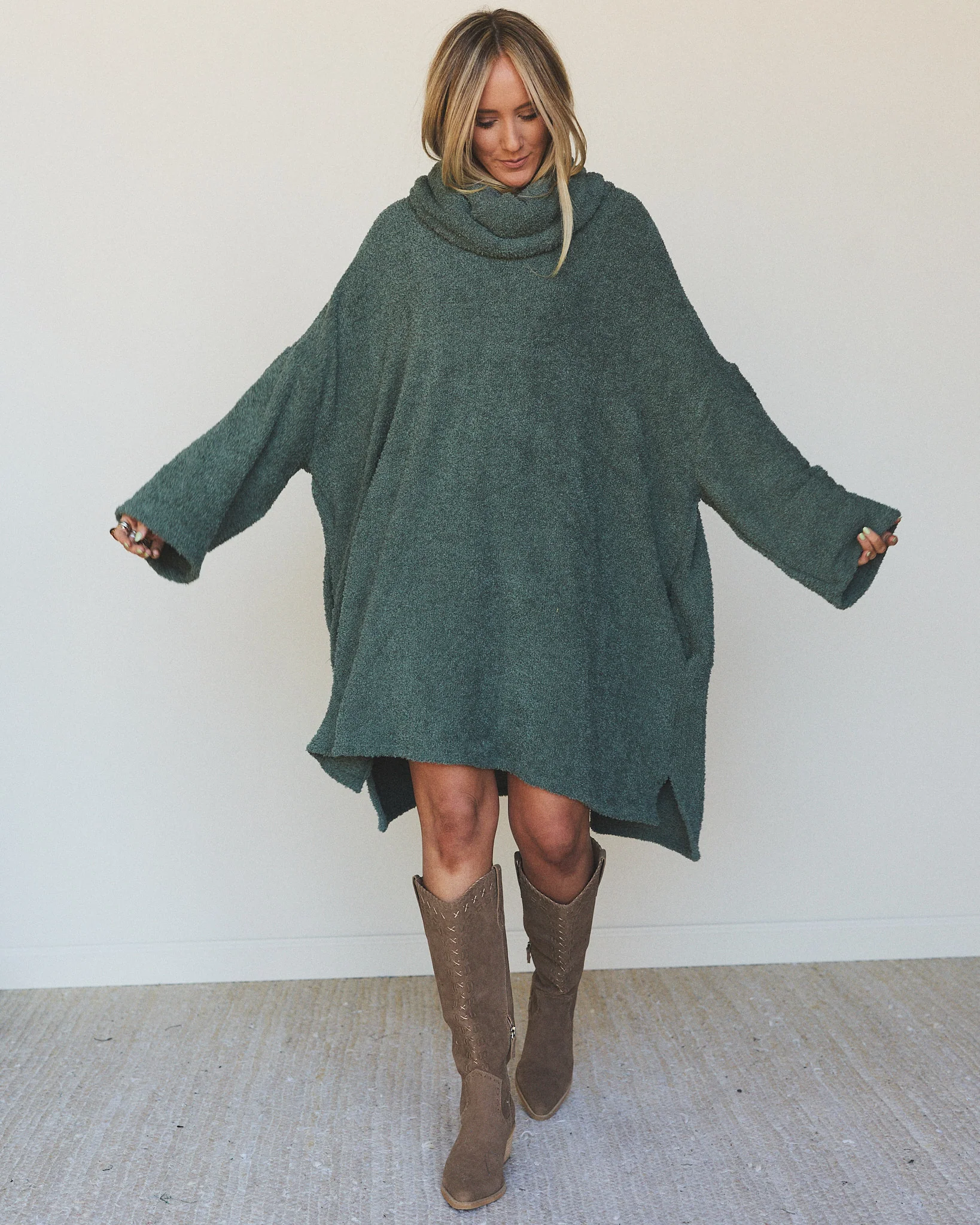 The Nest Hartlie Sweater Dress - Basil - Image 3