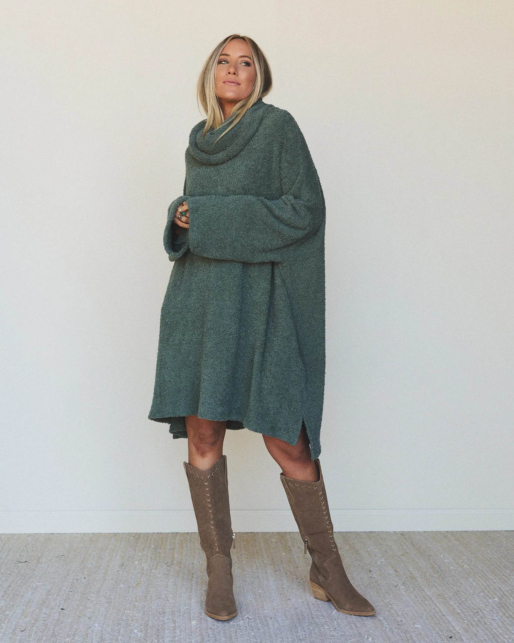 The Nest Hartlie Sweater Dress - Basil - Image 7