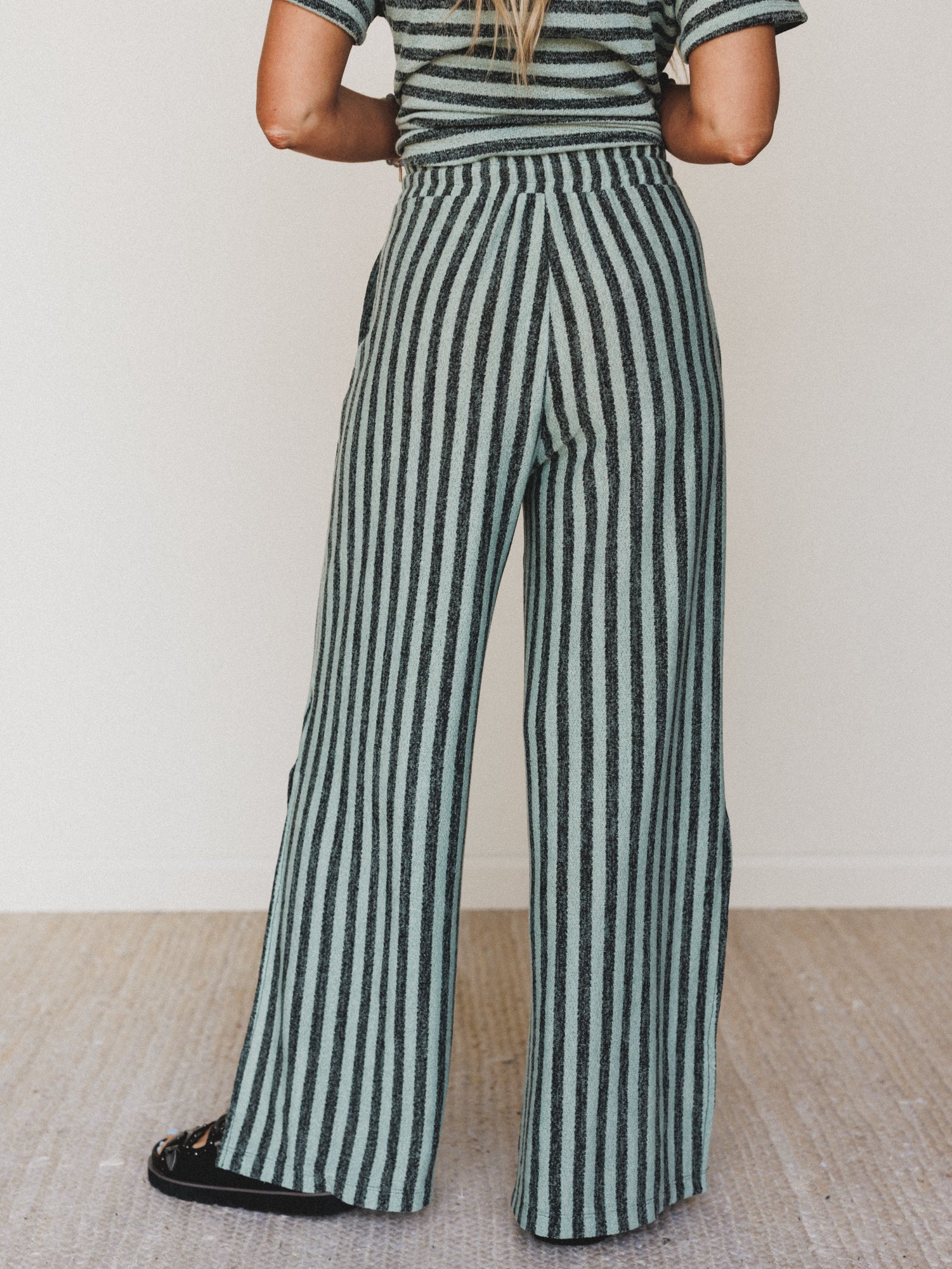 The Nest Ibiza Breeze Drawstring Pants - Sage Black - Image 3
