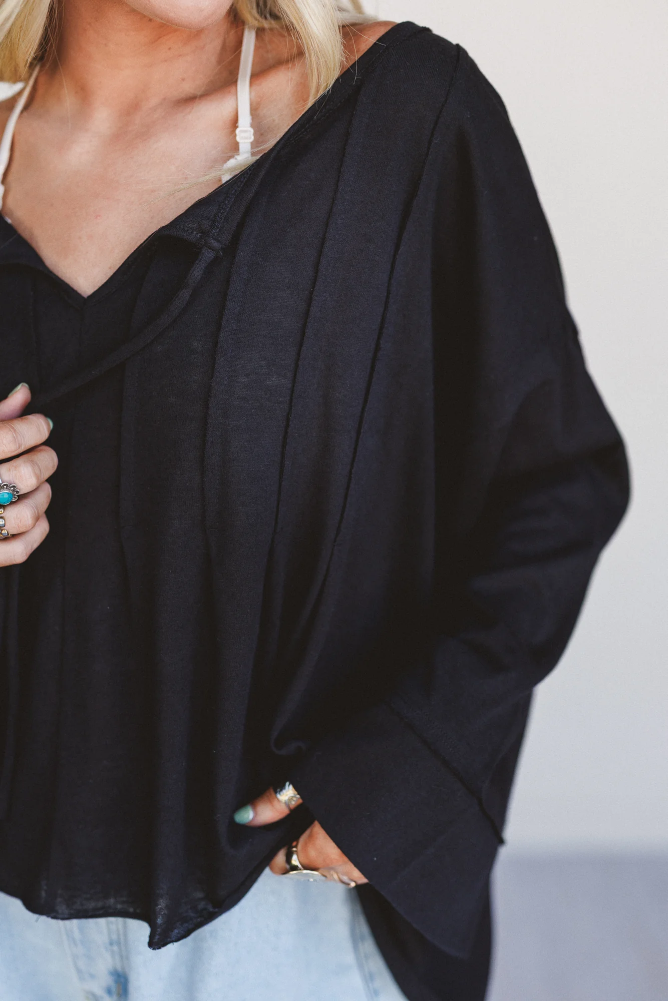 The Nest Isla Drift Top - Black - Image 3