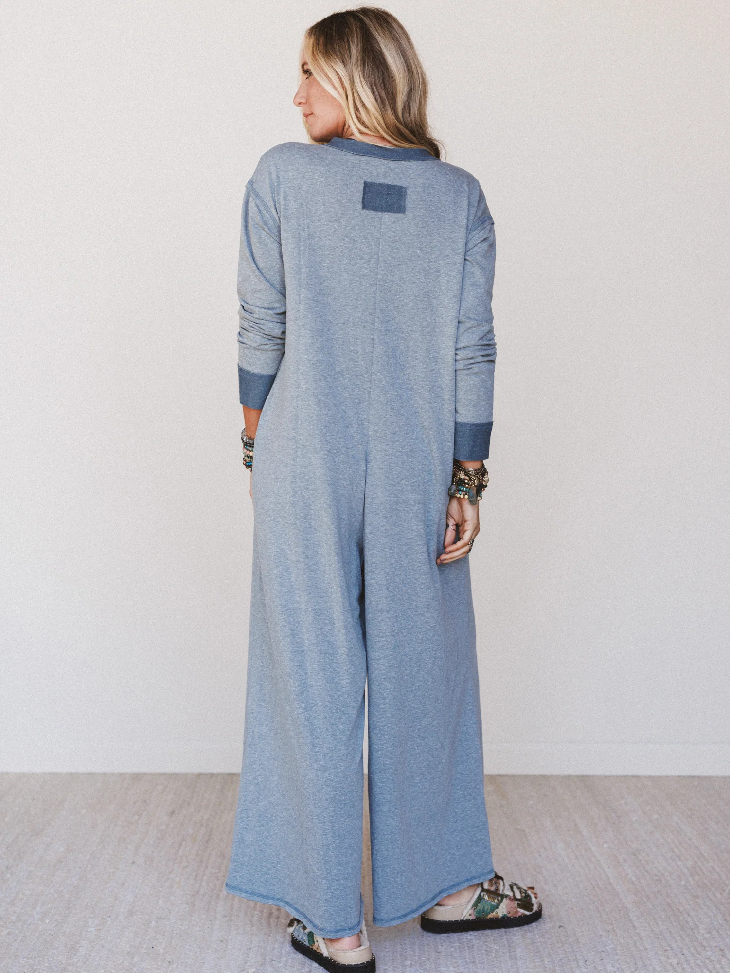 The Nest Jodi Long Sleeve Jumpsuit - Teal - Image 5