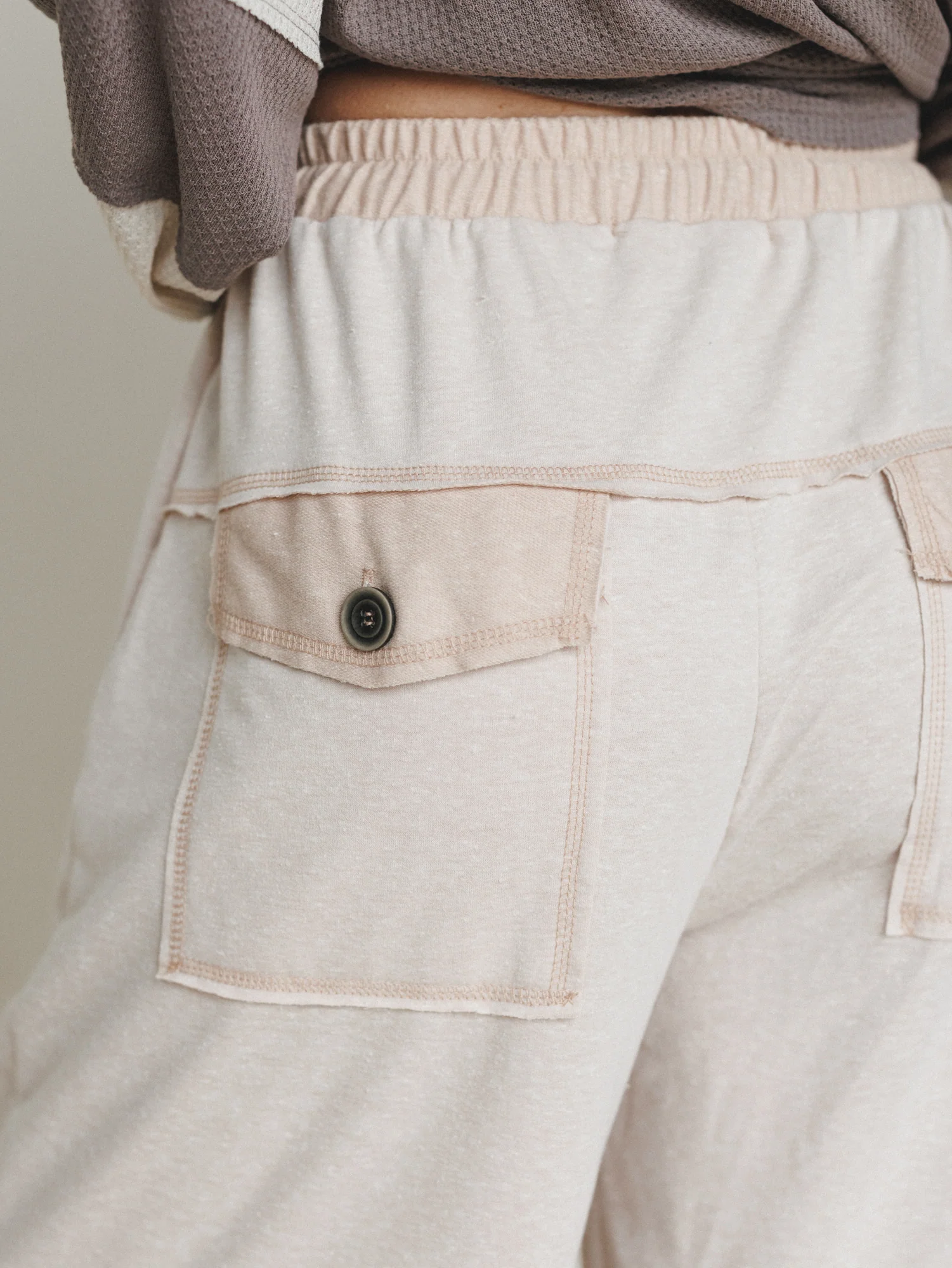 The Nest Jodi Wide Leg Pants - Beige - Image 4