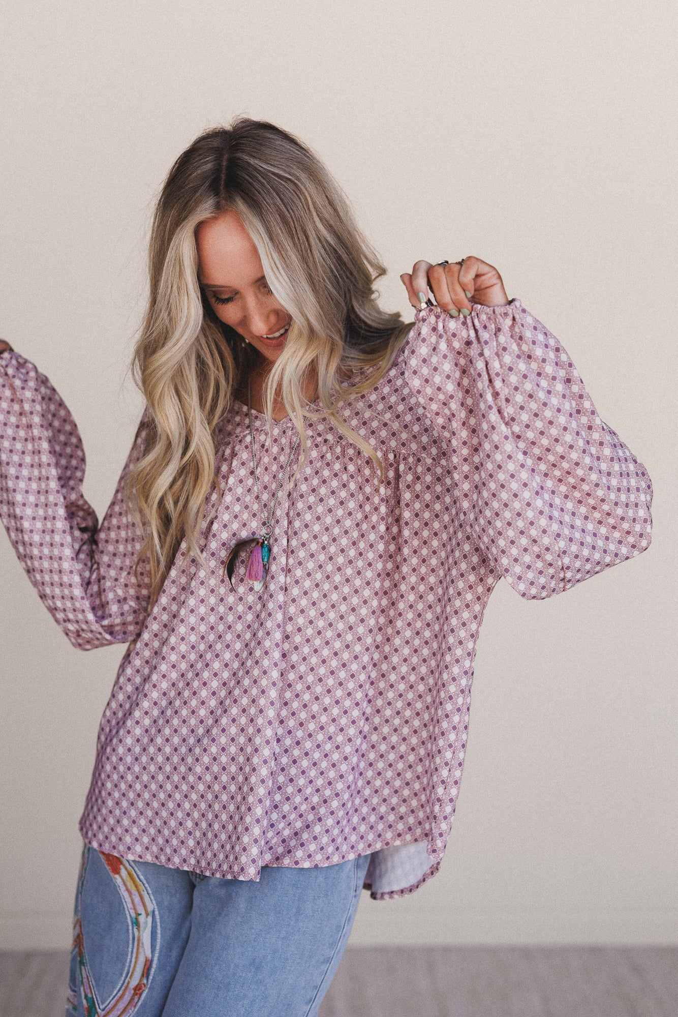 The Nest Kendrix Printed Top - Rose - Image 3