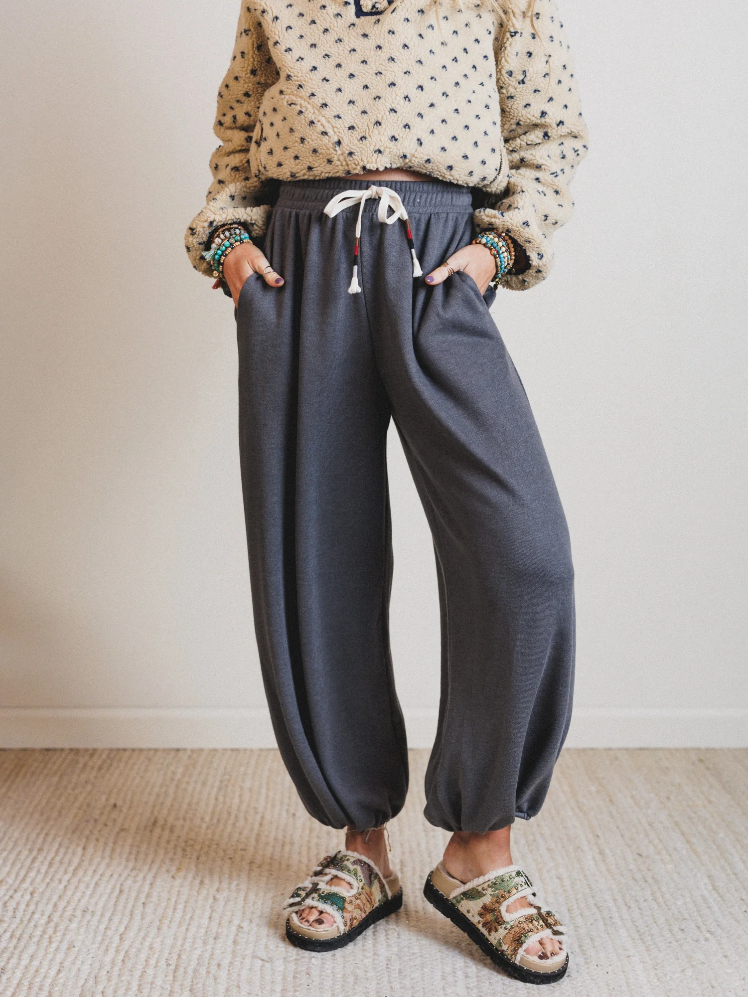 The Nest Laid Back Love Jogger Pants - Charcoal - Pre Order