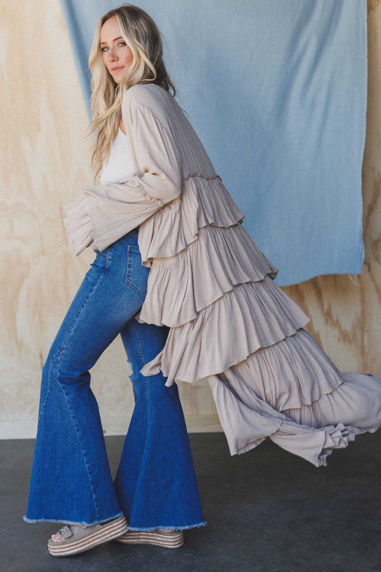 The Nest Layers Of Love Duster Kimono - Oat - Image 4