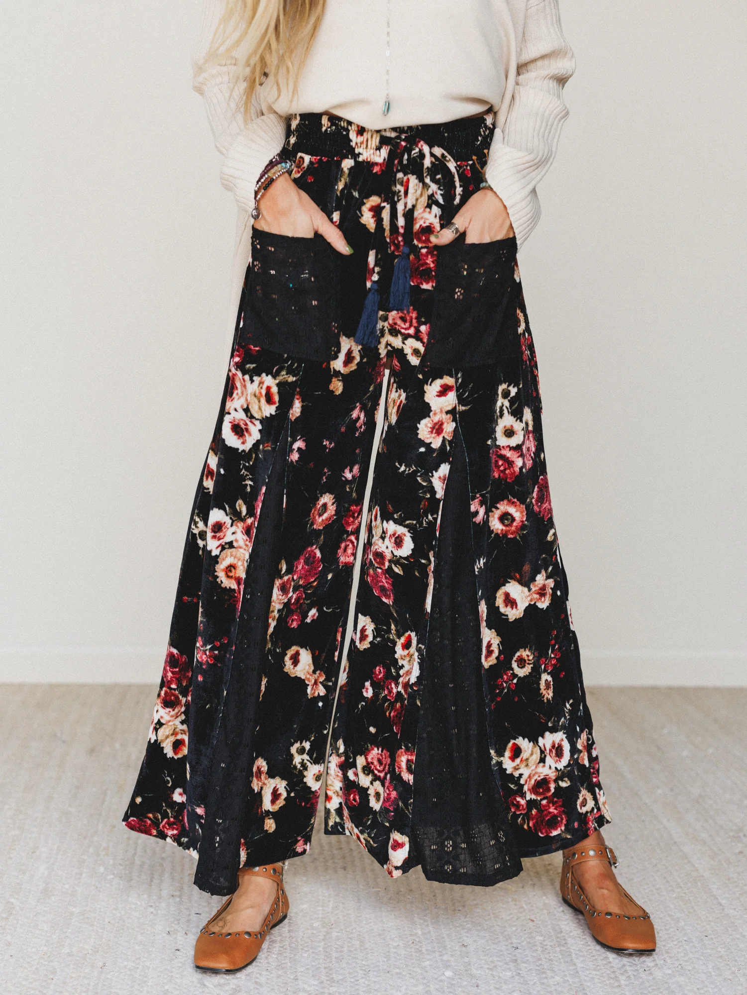 The Nest Let's Party Wide Leg Pants - Black - Pre Order