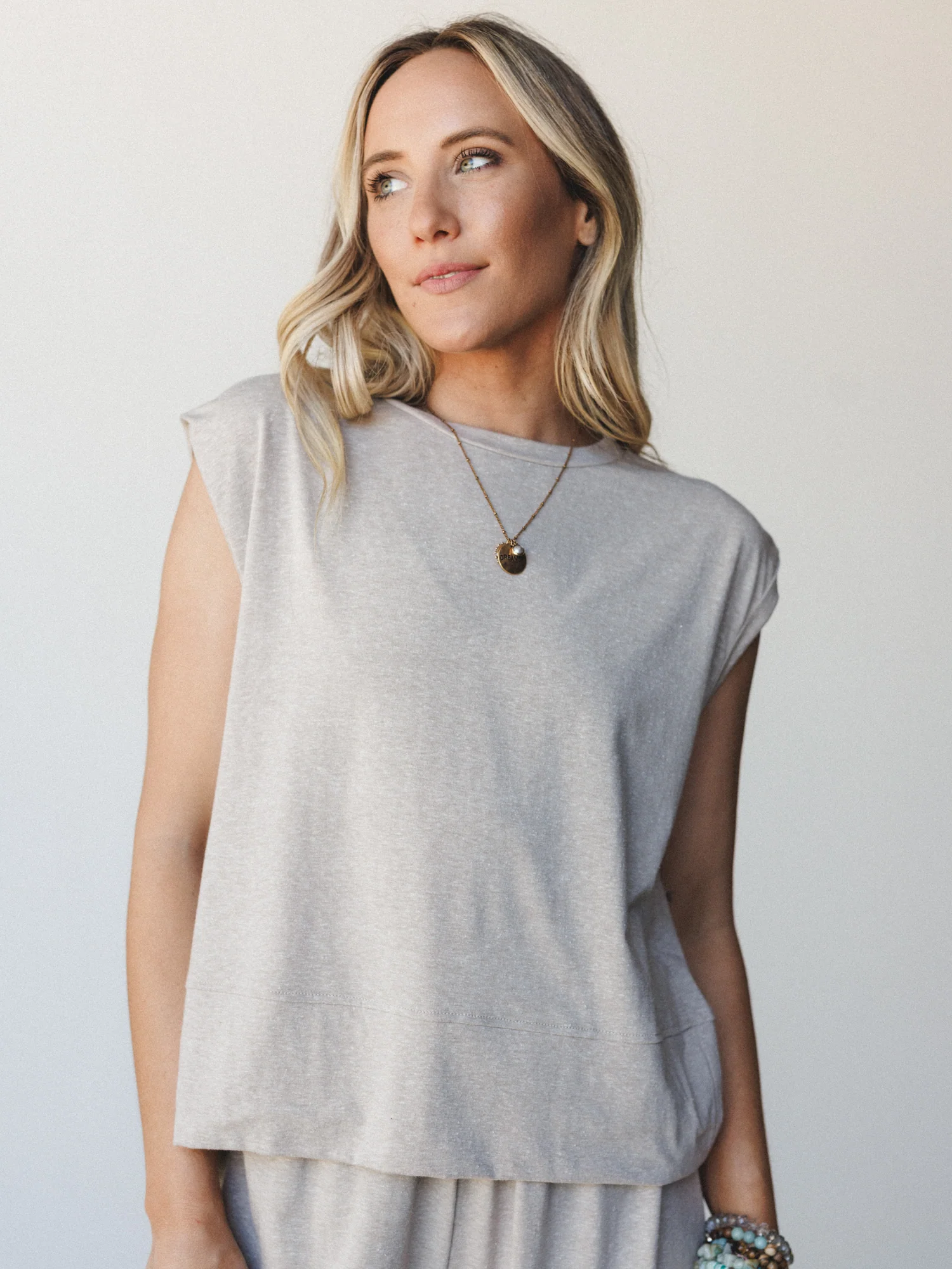 The Nest Lila Pant Set - Taupe - Image 3