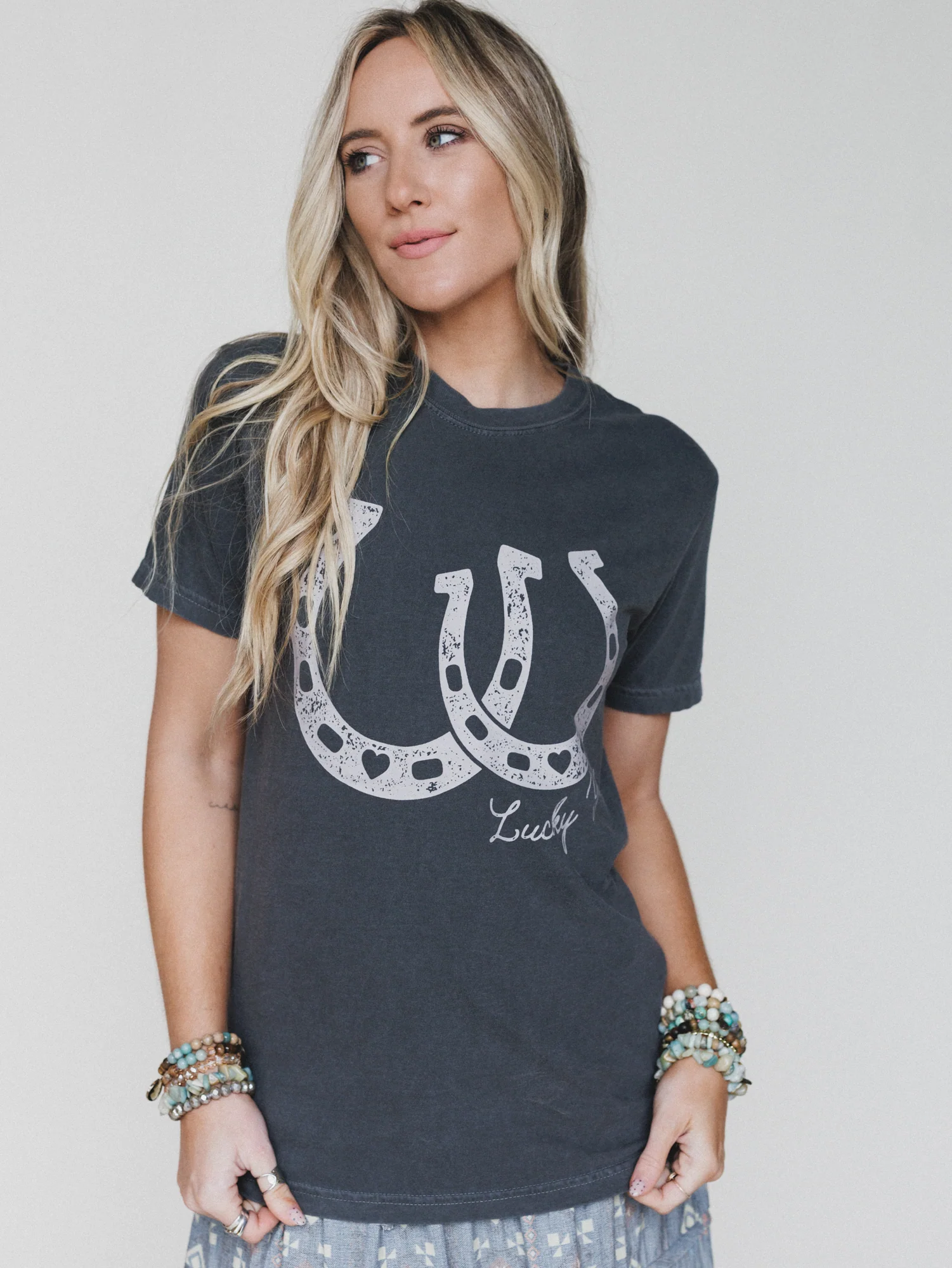 The Nest Lucky You Graphic Tee - Pepper