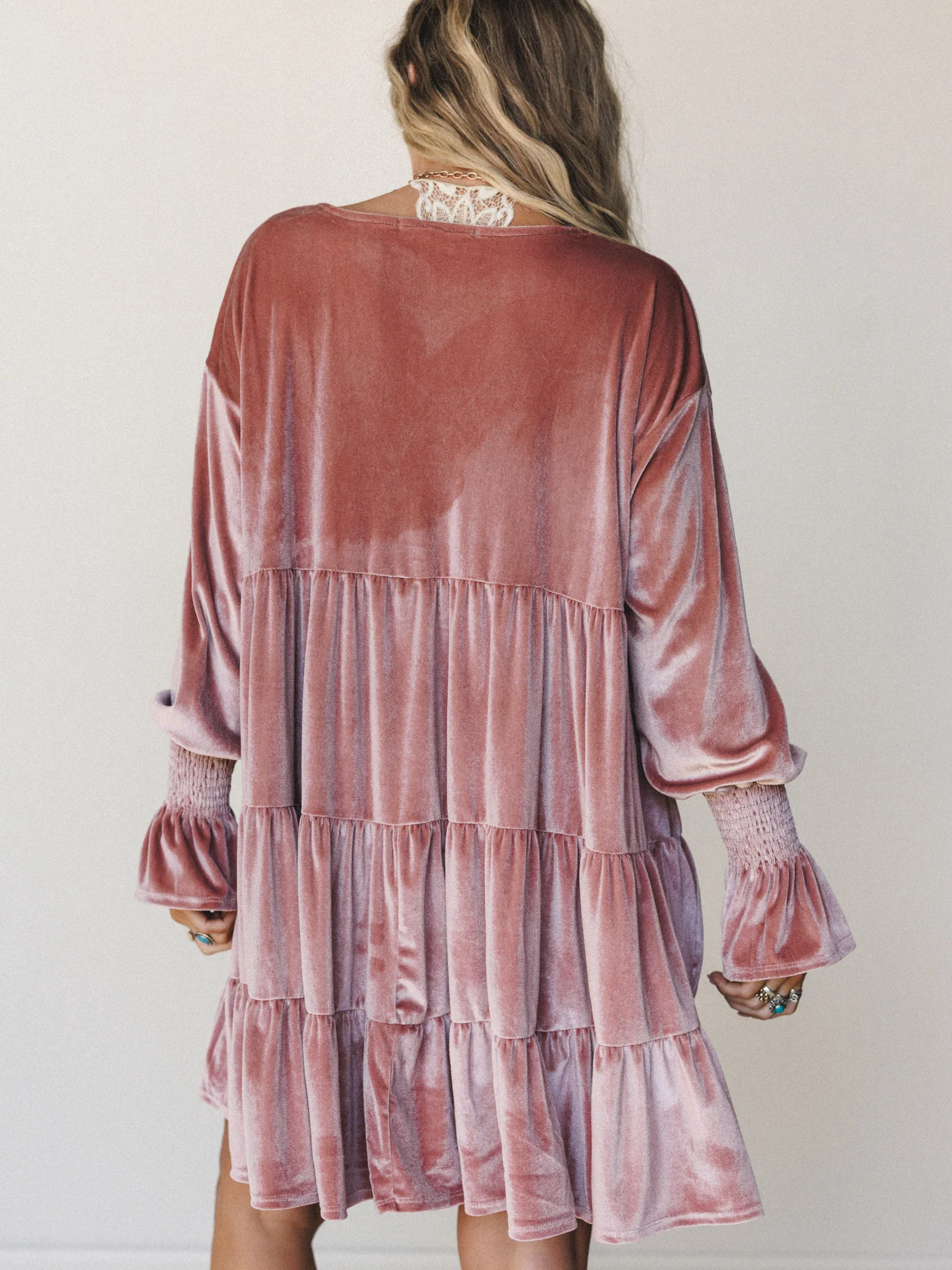 The Nest Maddie Velvet Dress - Dusty Mauve - Image 6