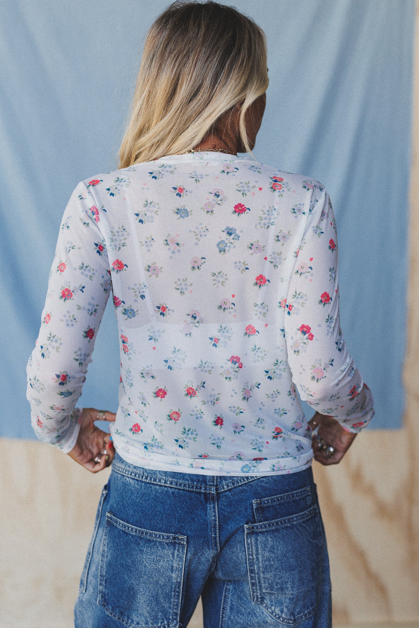The Nest Made You Blush Floral Top - Ivory - Image 4