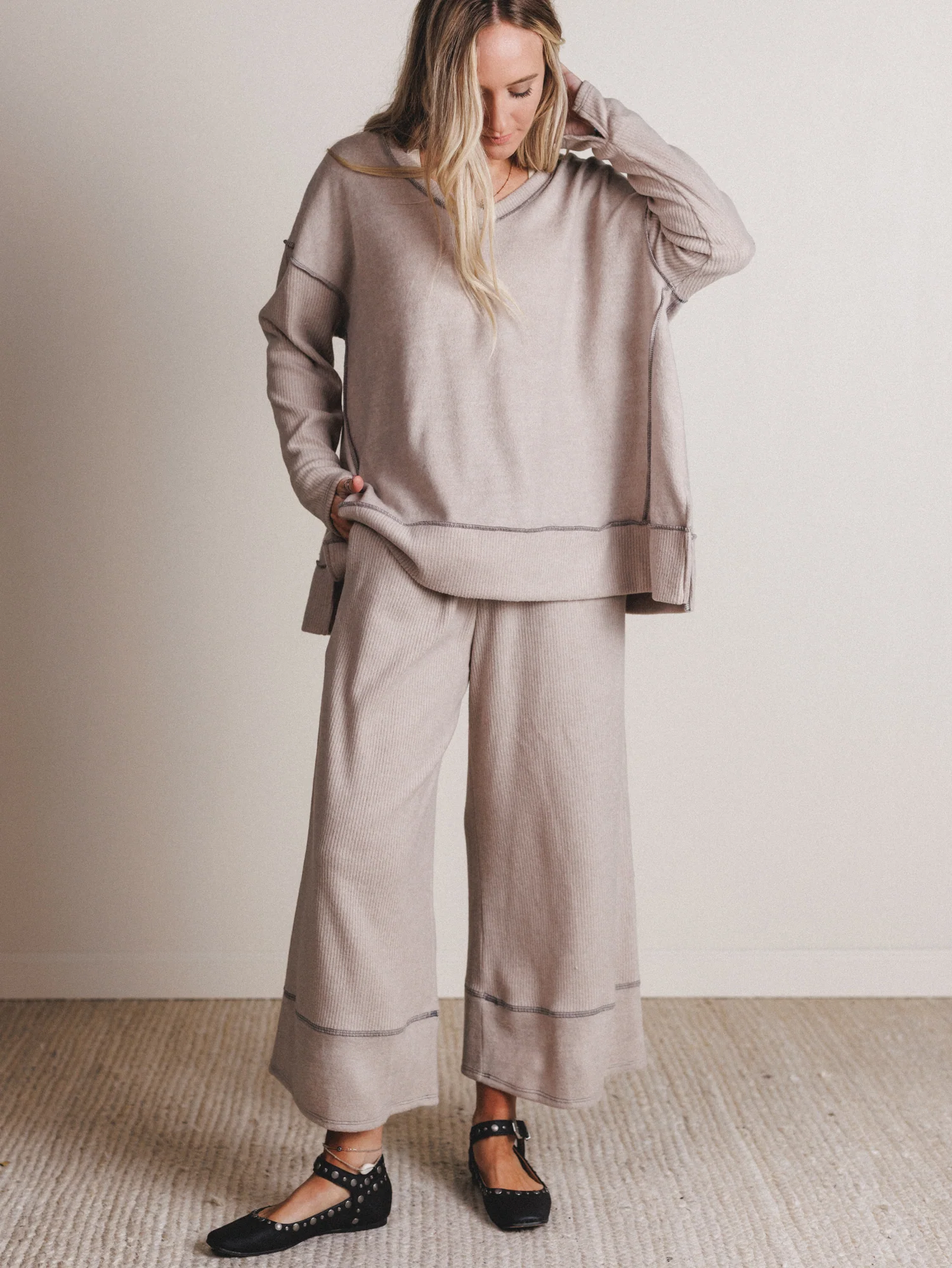 The Nest Mckayla Cozy Set - Taupe - Image 6