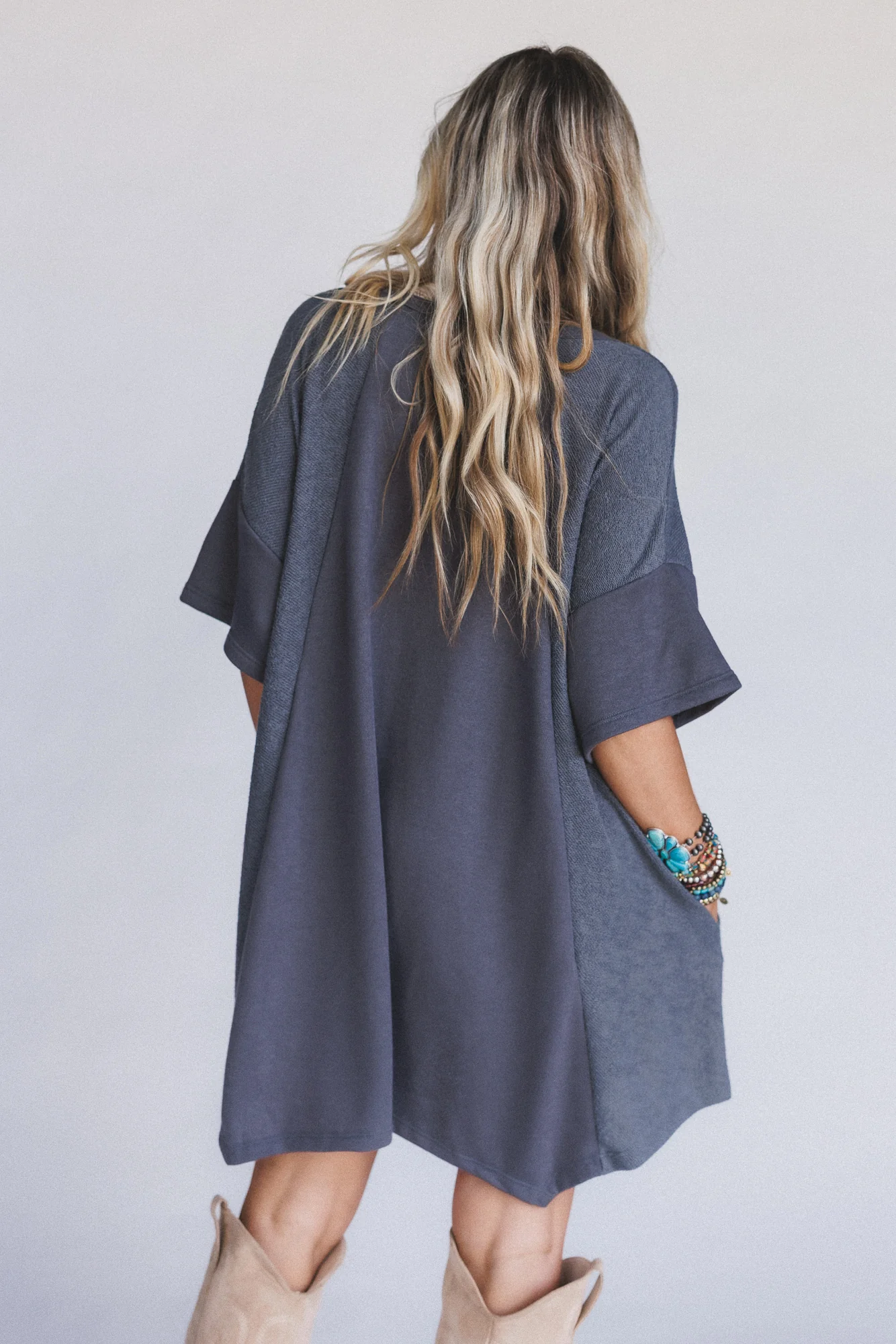 The Nest Meadowlight Tunic Dress - Charcoal - Image 5