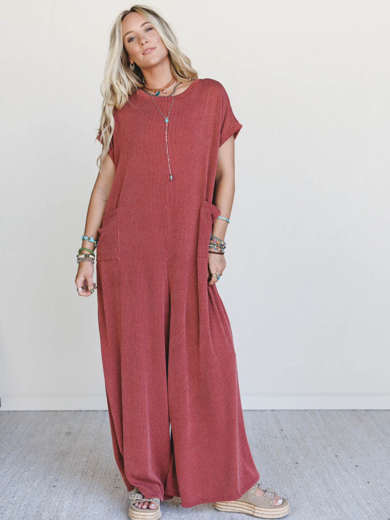 The Nest Moon Glow Jumpsuit - Rust - Image 5