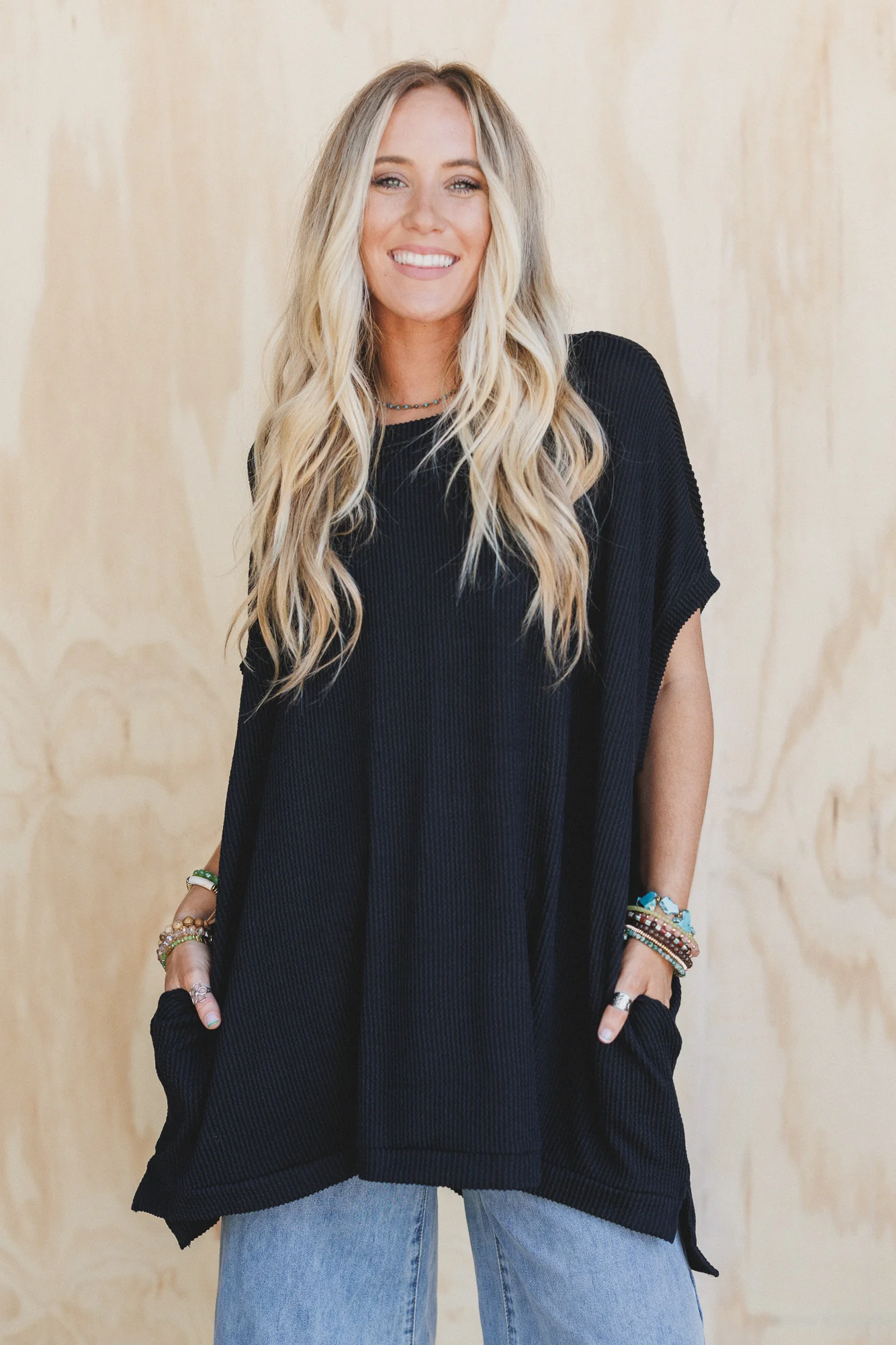 The Nest Moon Glow Texture Dress - Black - Image 5