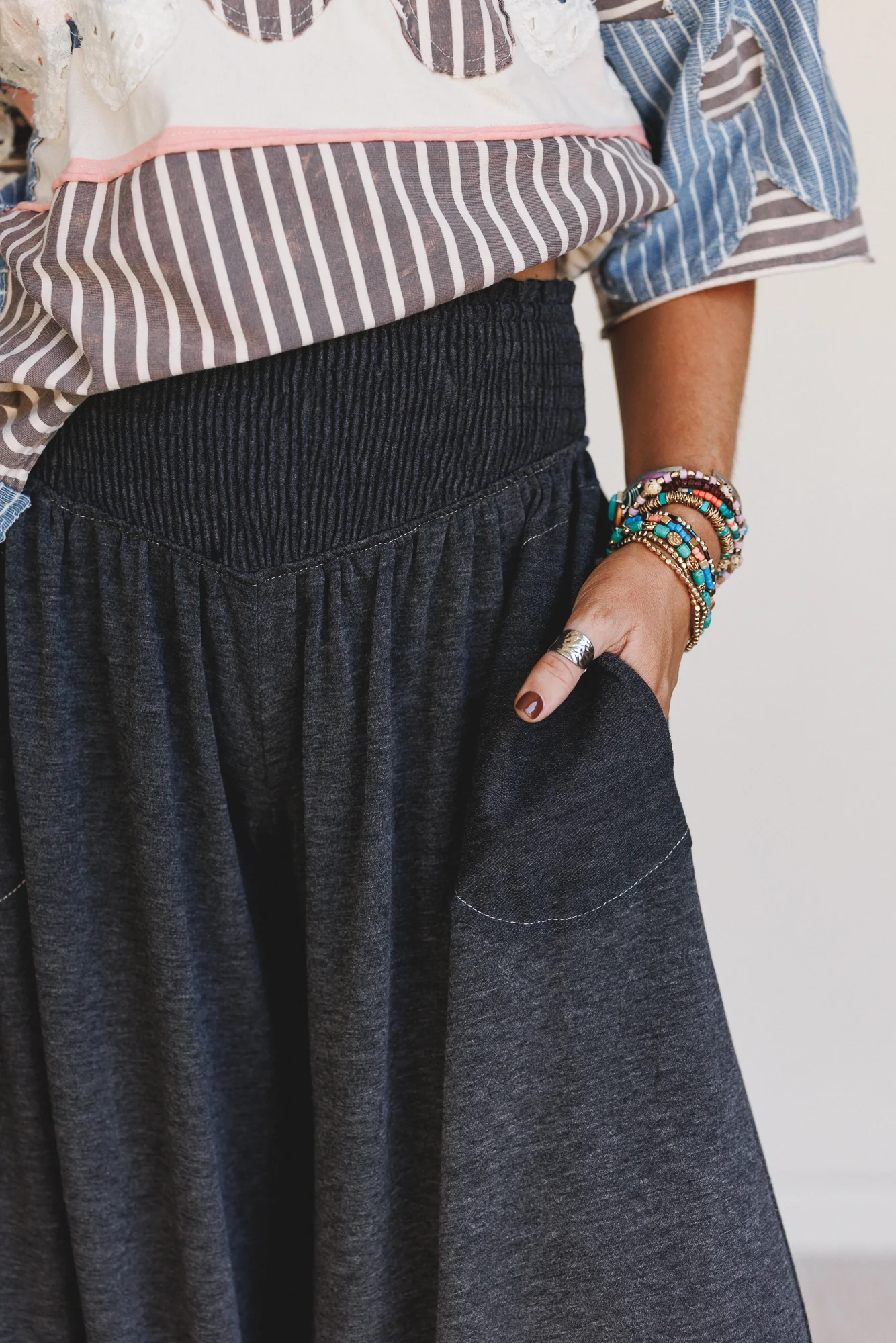The Nest My Time Pants - Heather Charcoal - Image 3