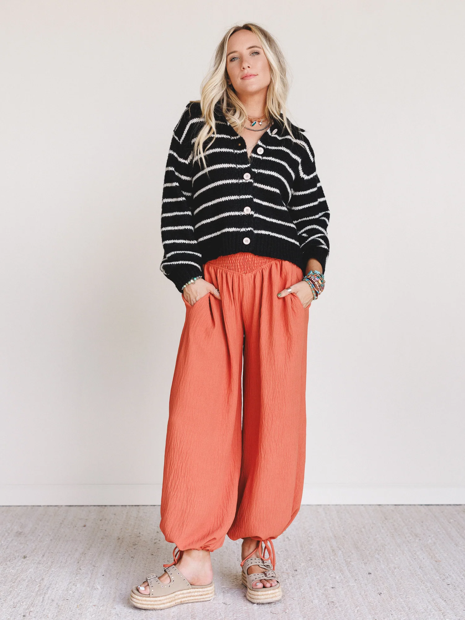 The Nest Oceana Cinched Pants - Pumpkin - Image 3