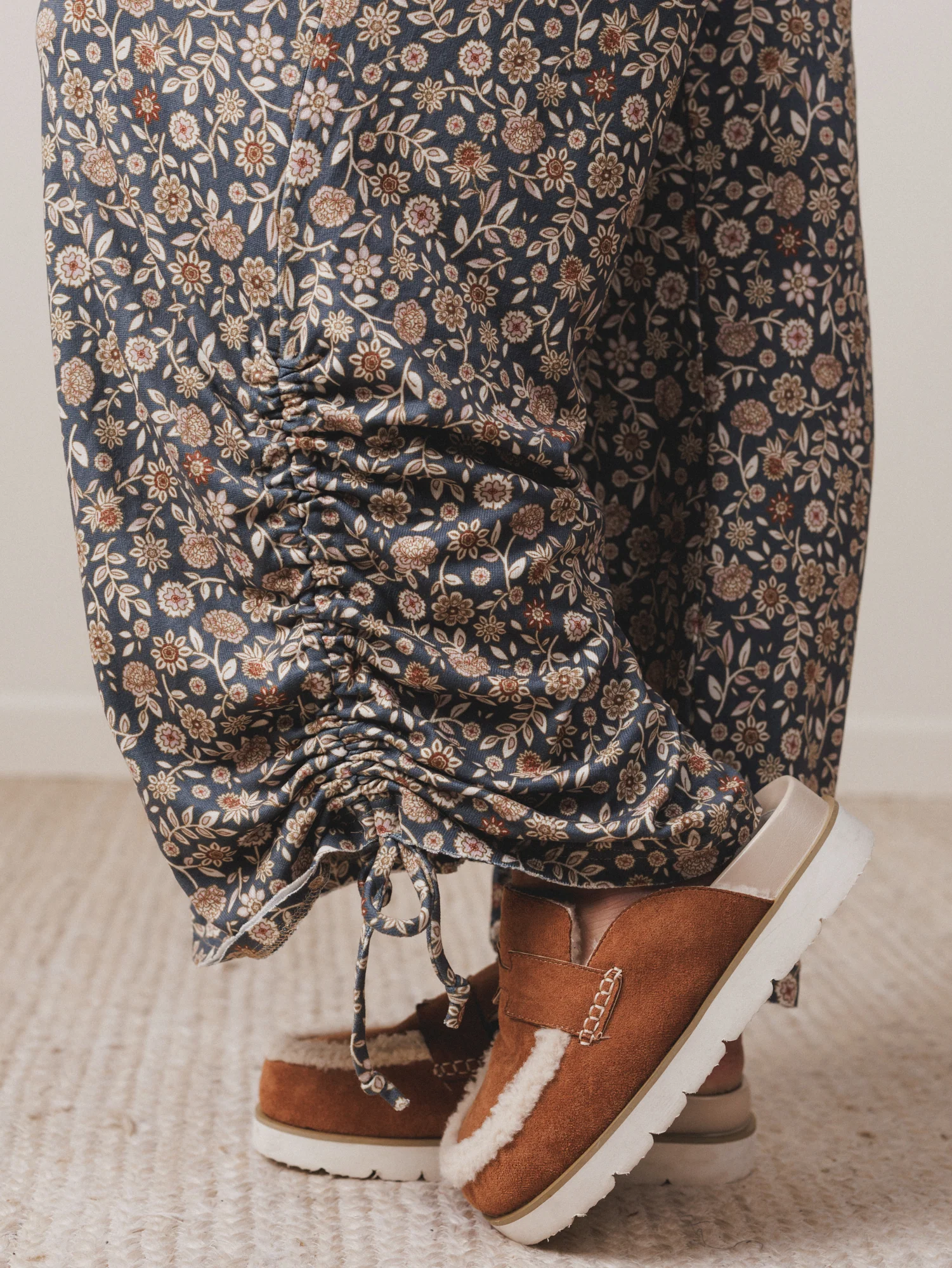 The Nest Pushing Daisies Drawstring Pants - Charcoal - Image 3