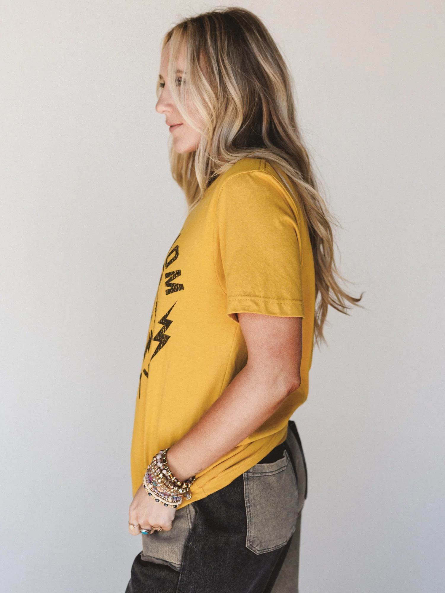 The Nest Rebel Mom Society Tee - Mustard - Image 3