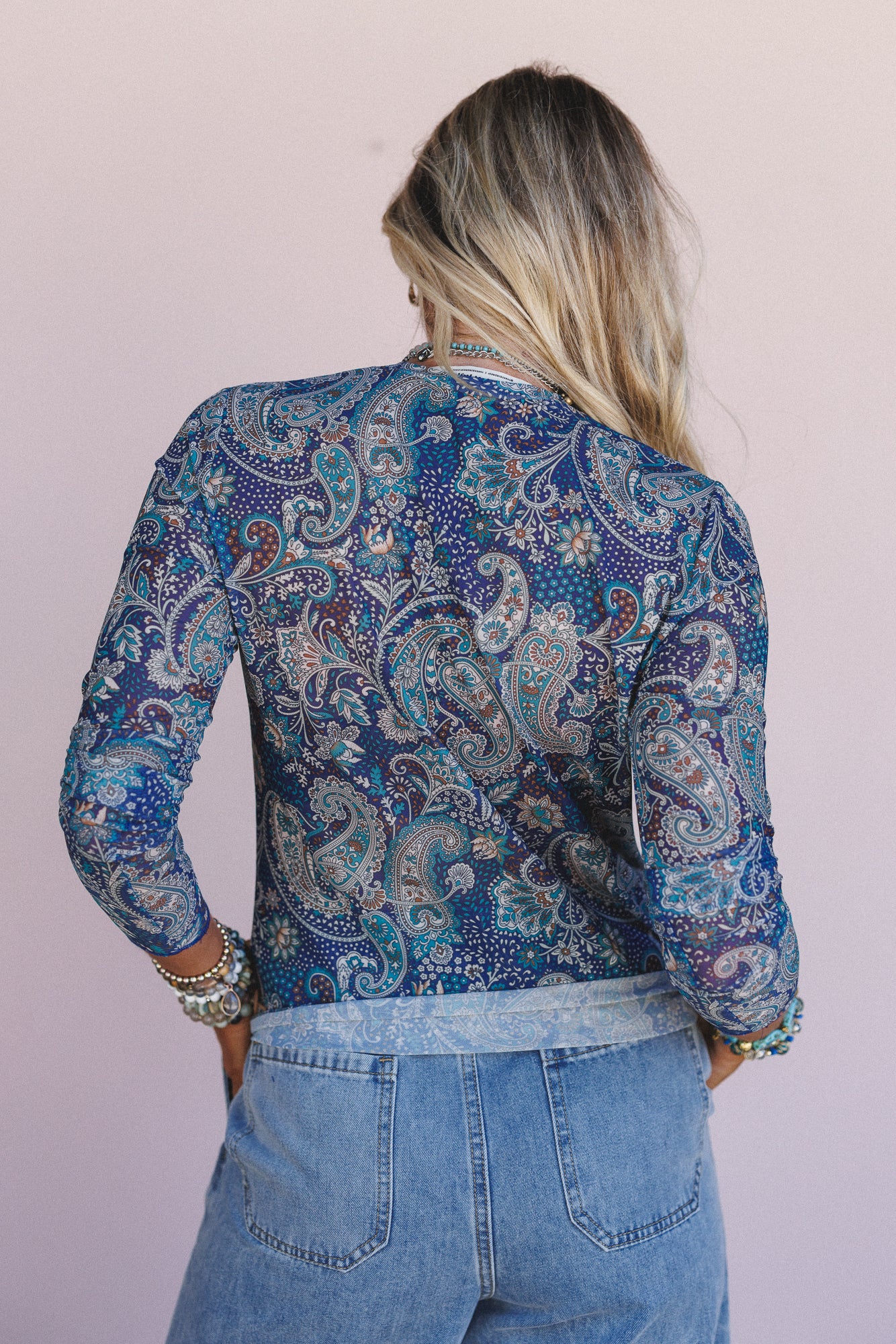 The Nest Sapphire Sky Paisley Top - Teal - Image 4