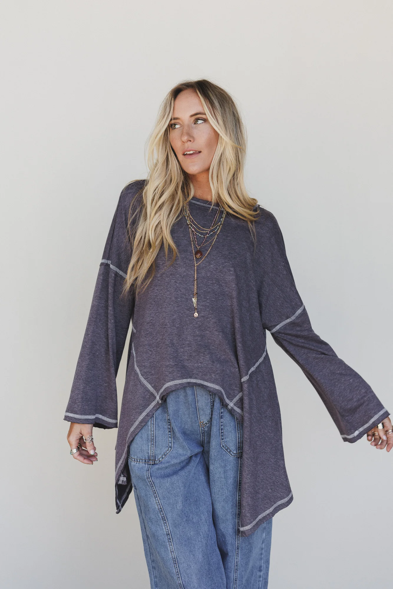 The Nest Soft Intentions Top - Charcoal - Image 2