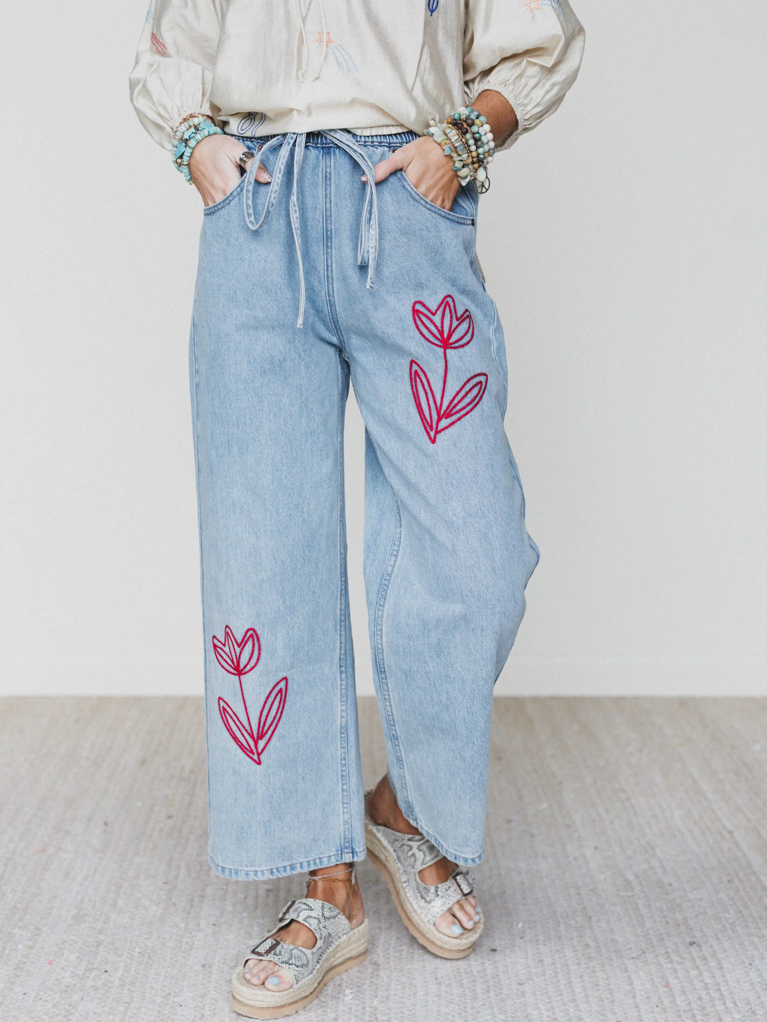 The Nest Soft Petal Denim Pants - Denim