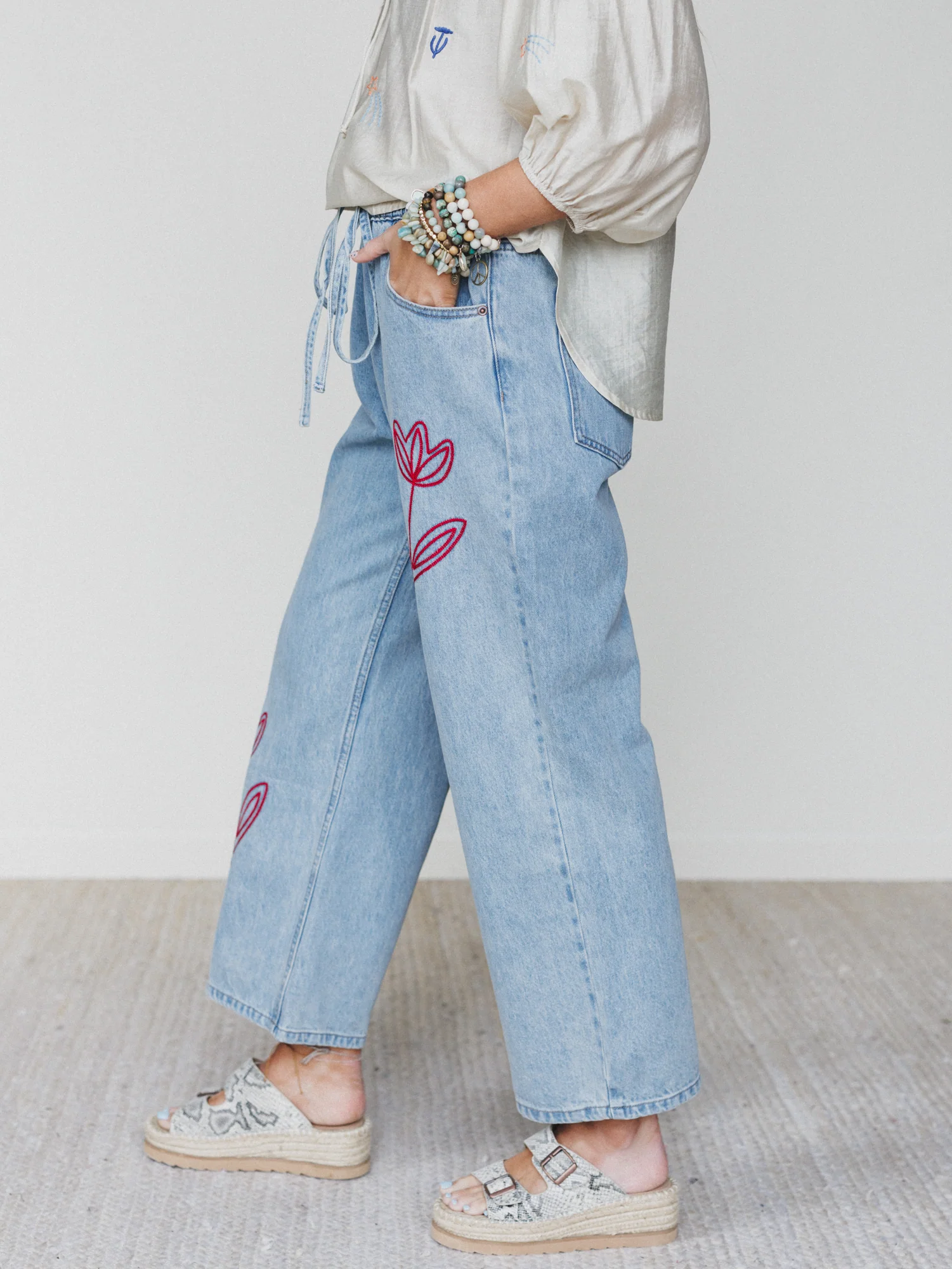 The Nest Soft Petal Denim Pants - Denim - Image 3