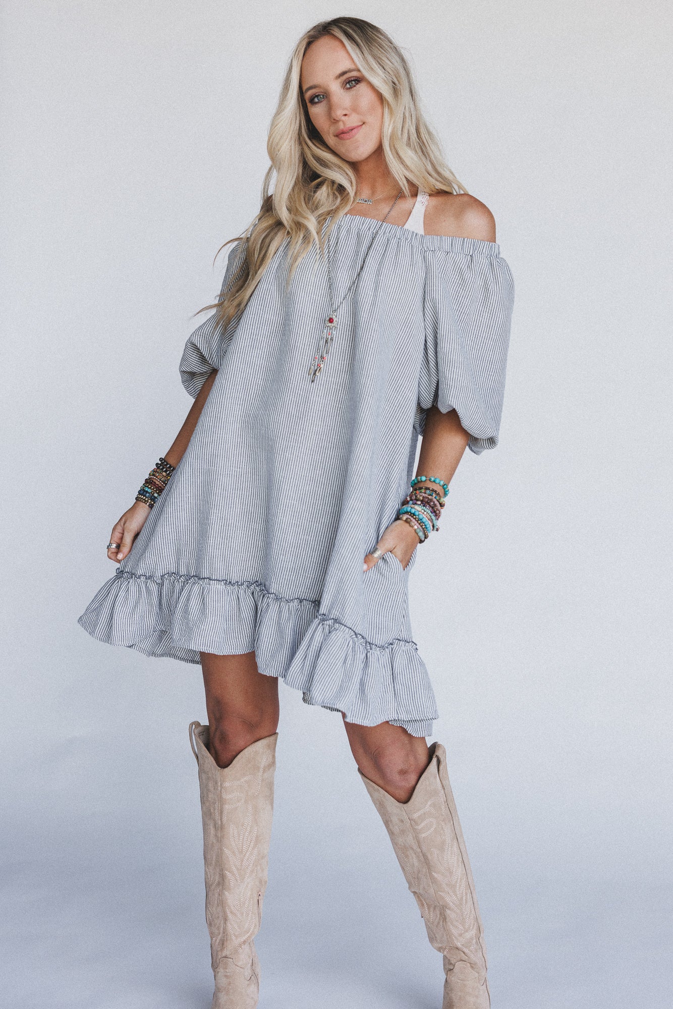The Nest Solace Ruffled Hem Dress - Black - Image 2