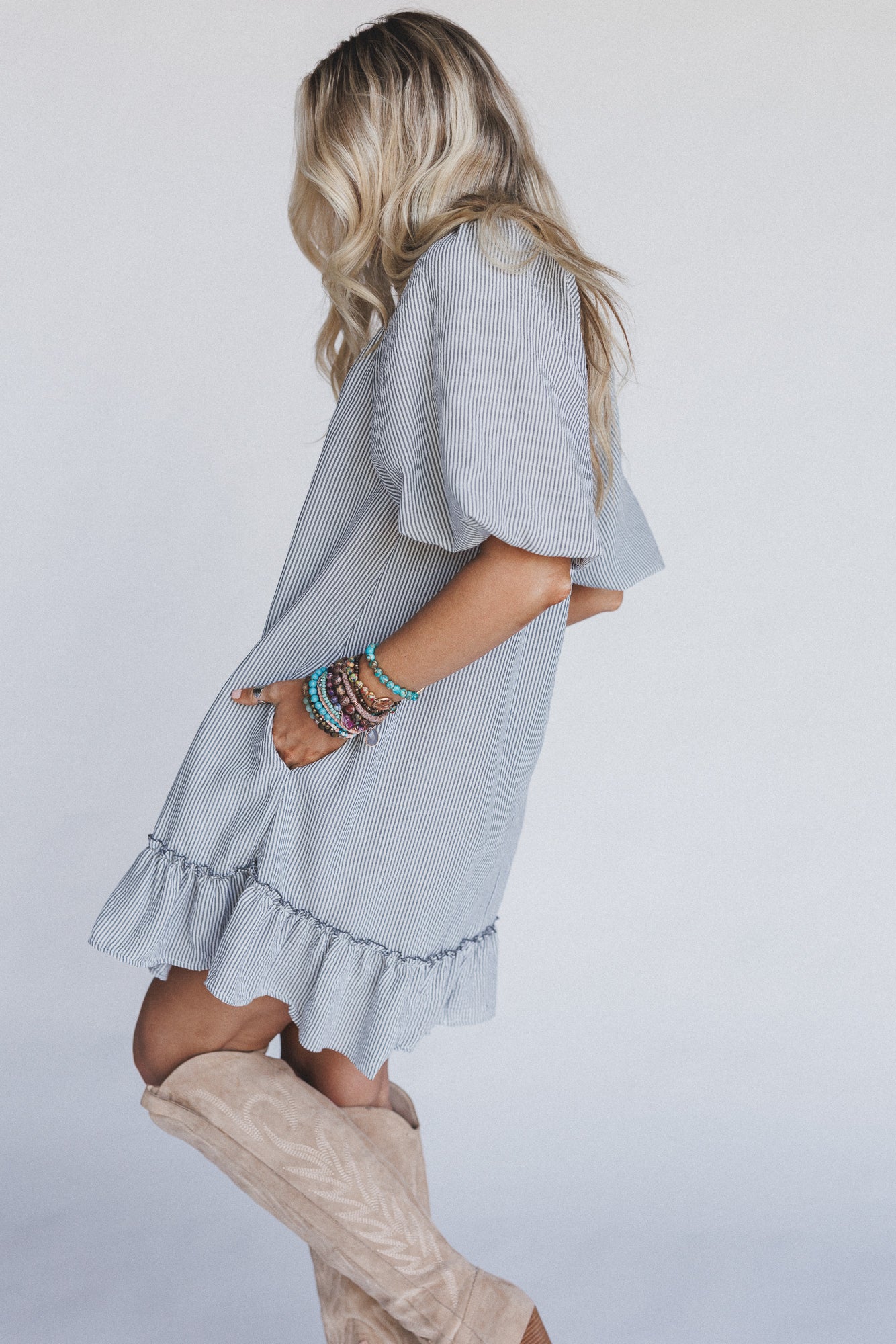 The Nest Solace Ruffled Hem Dress - Black - Image 6