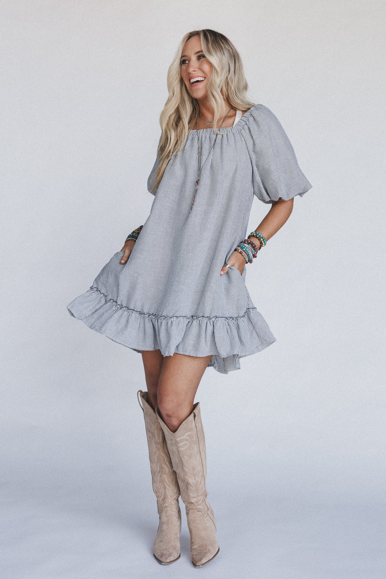 The Nest Solace Ruffled Hem Dress - Black - Image 8