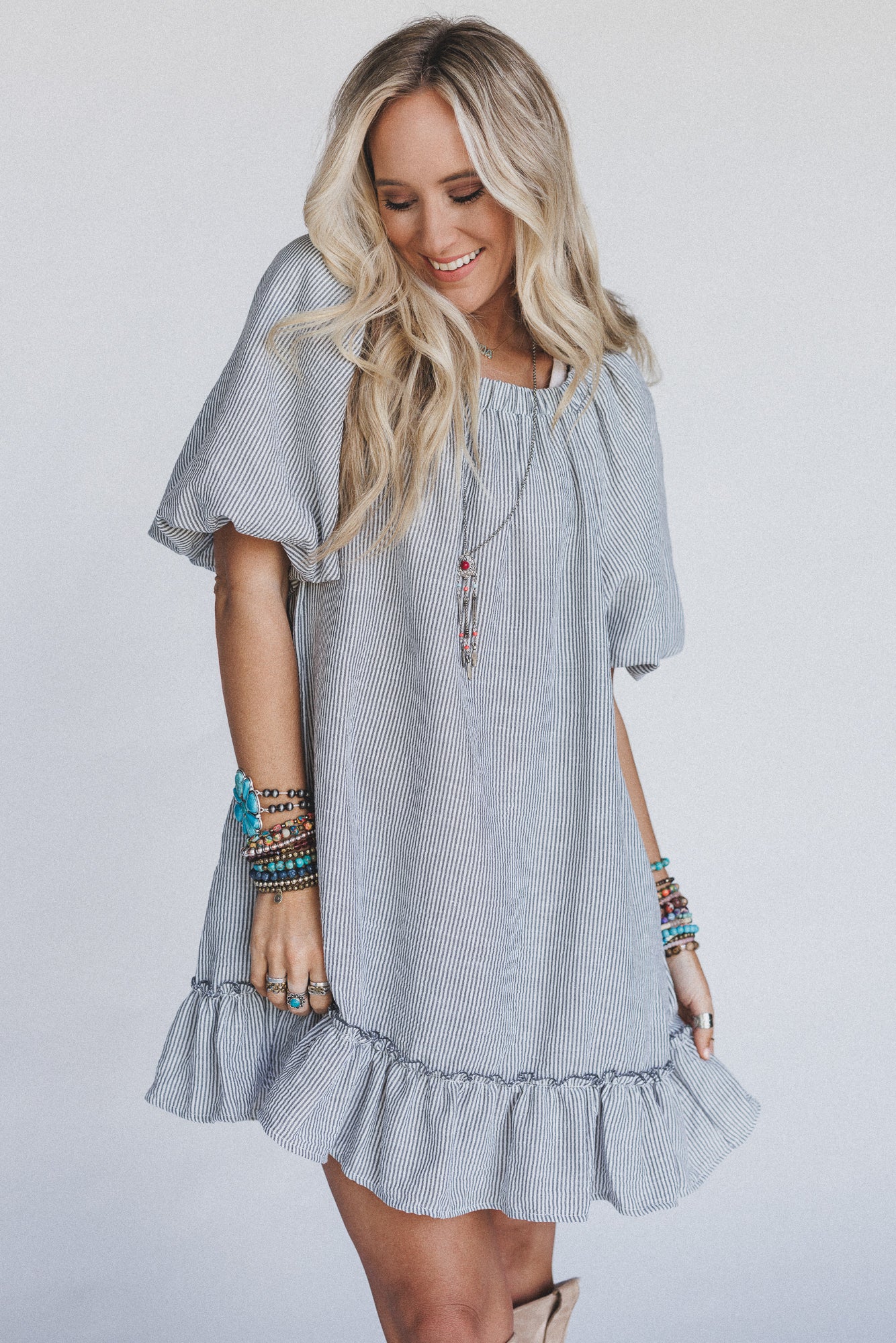 The Nest Solace Ruffled Hem Dress - Black - Image 3