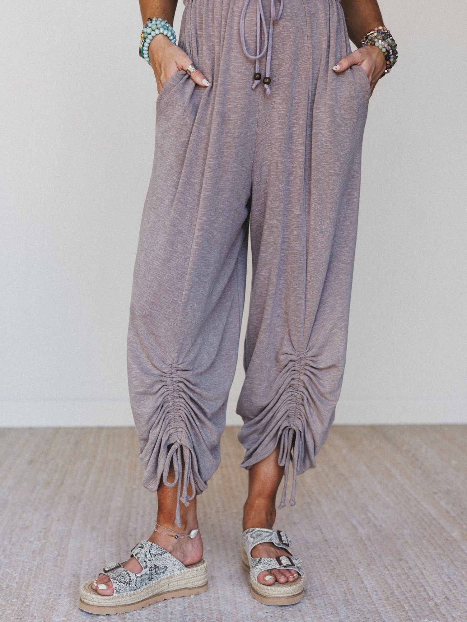 The Nest Solie Cinched Jumpsuit - Brown - Image 5