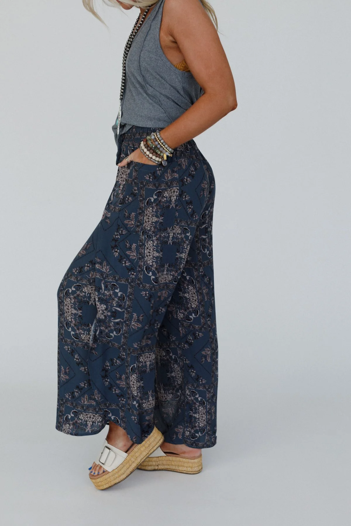 The Nest Stasia Printed Drawstring Tulip Pants - Titan - Image 5
