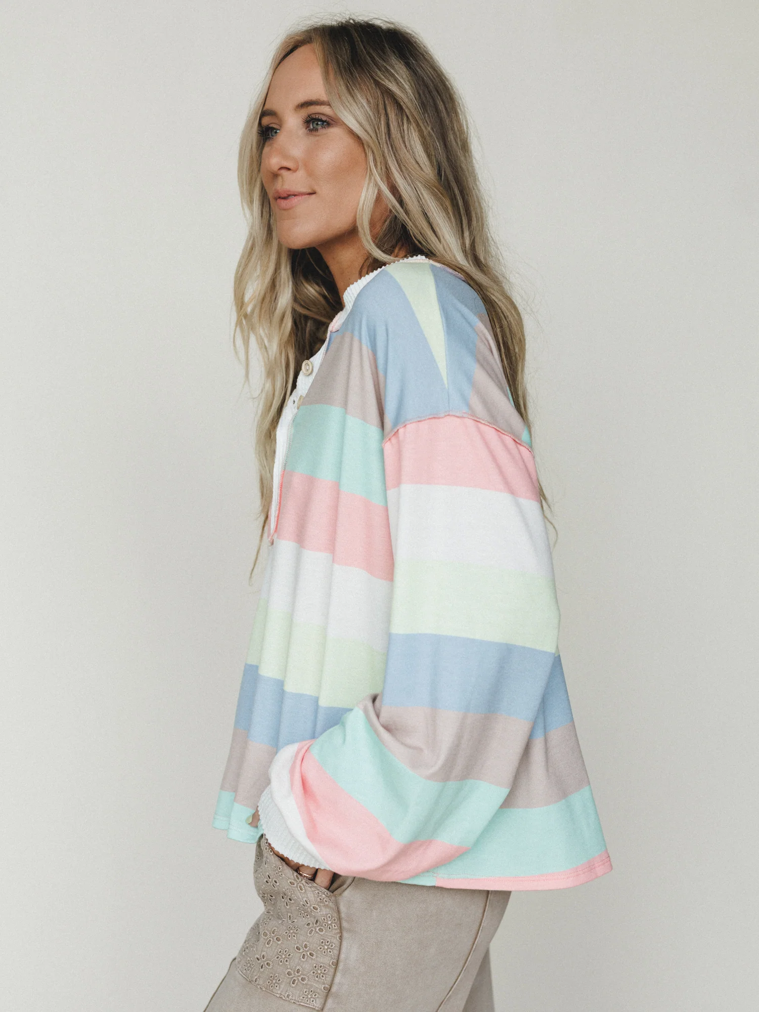 The Nest Striped Darlin Long Sleeve Top - Multi - Image 4