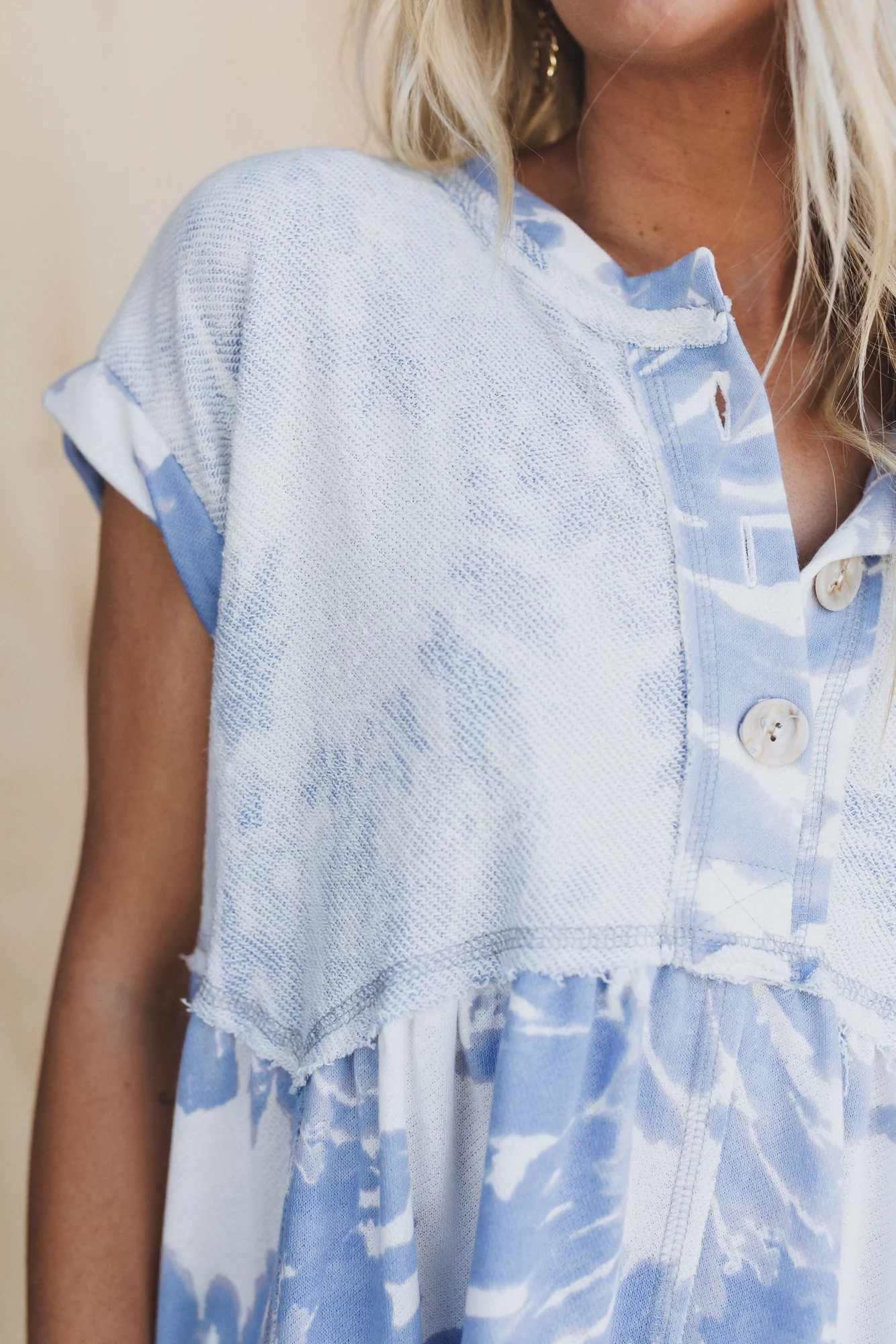 The Nest Sweet Nothings Baby Doll Dress - Blue Tie Dye - Image 2