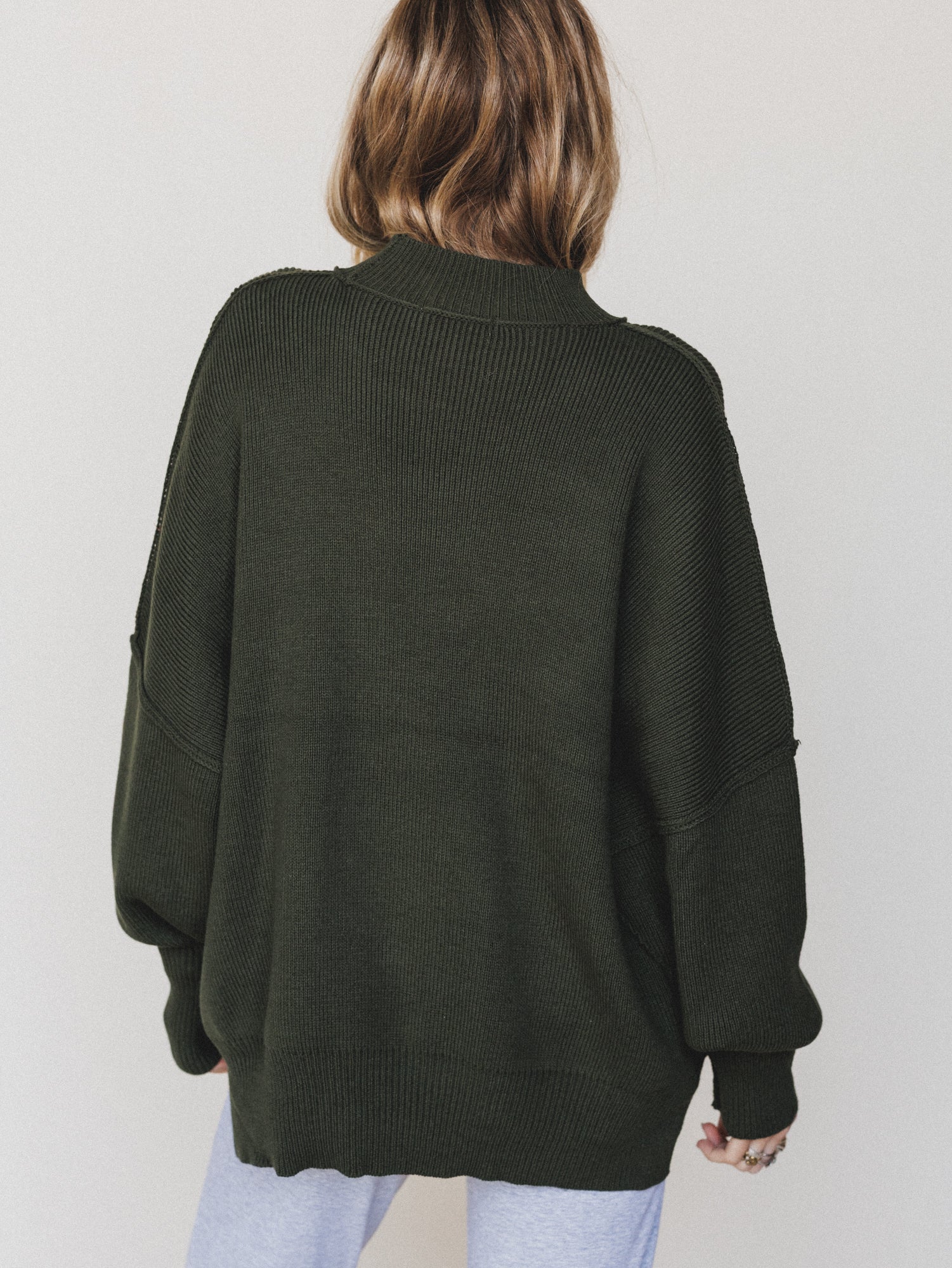 The Perfect Sweater  - Dark Olive - Image 3