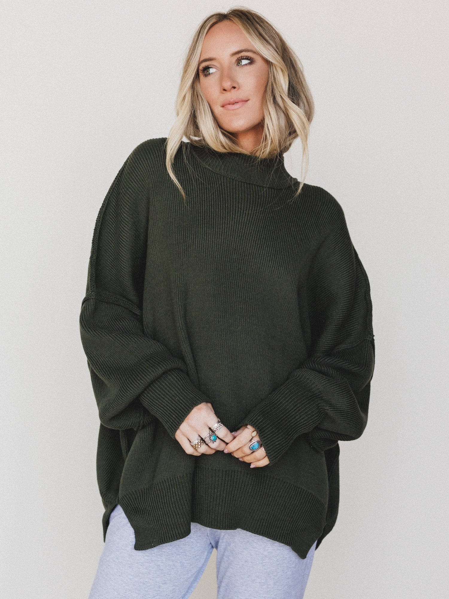 The Perfect Sweater  - Dark Olive - Image 4