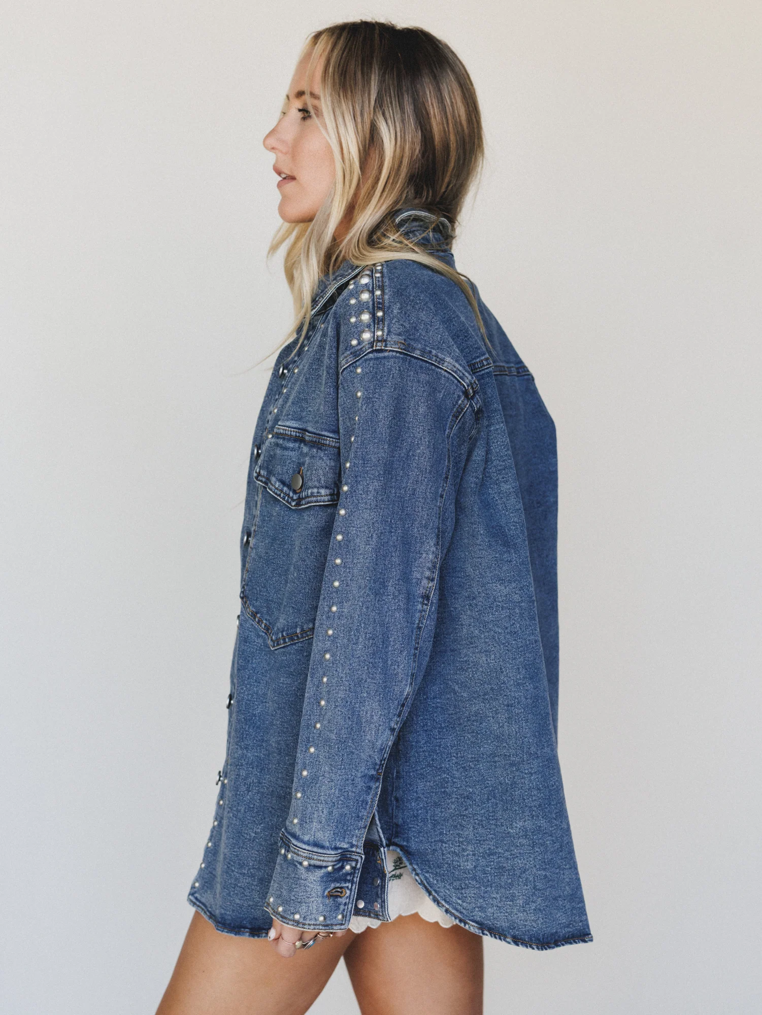 This Is It Studded Jacket - Medium Wash - Image 3