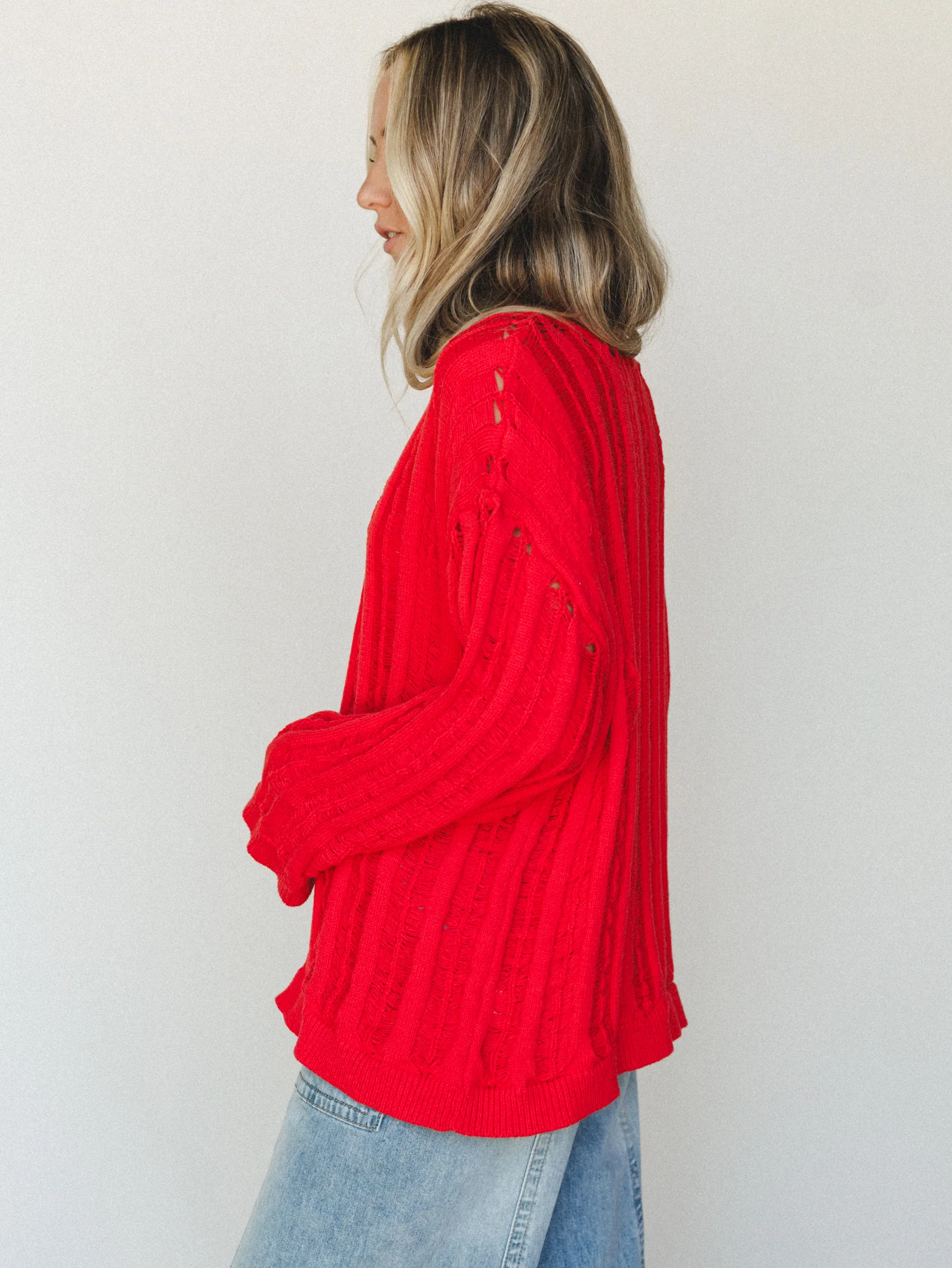 Through it All Sweater - Red Orange - Image 4