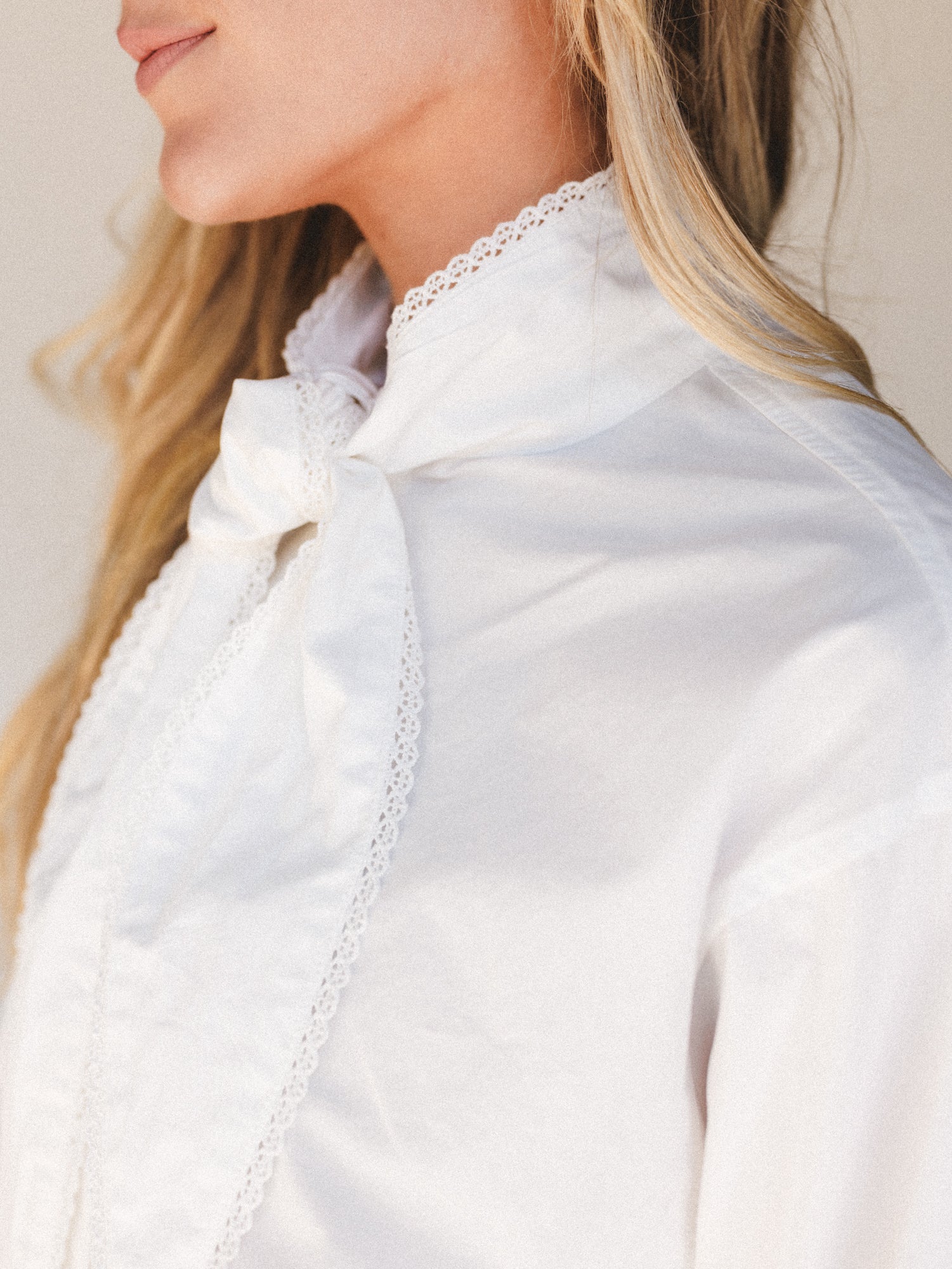 Tied With a Bow Blouse - Off White - Image 3