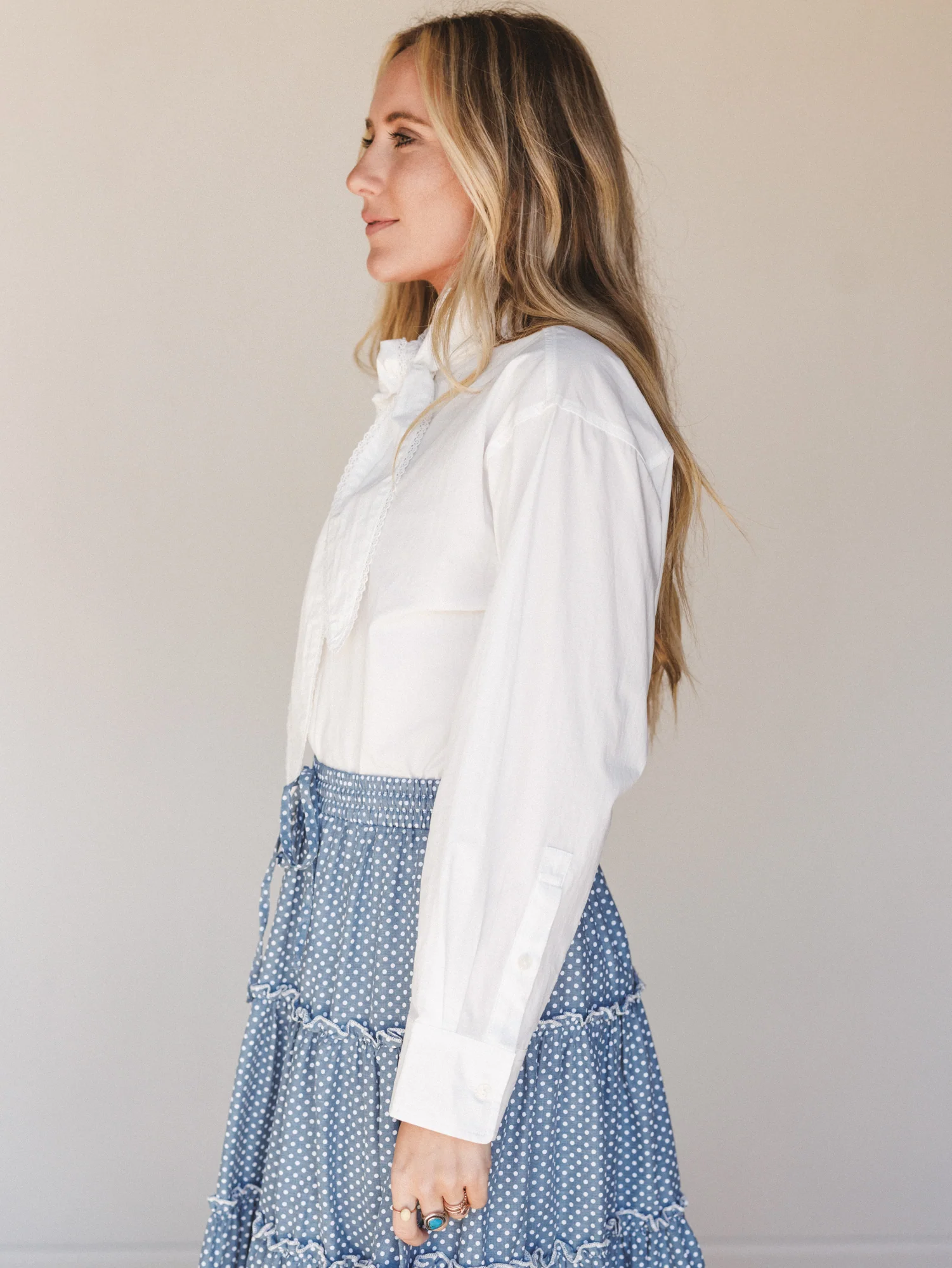 Tied With a Bow Blouse - Off White - Image 5