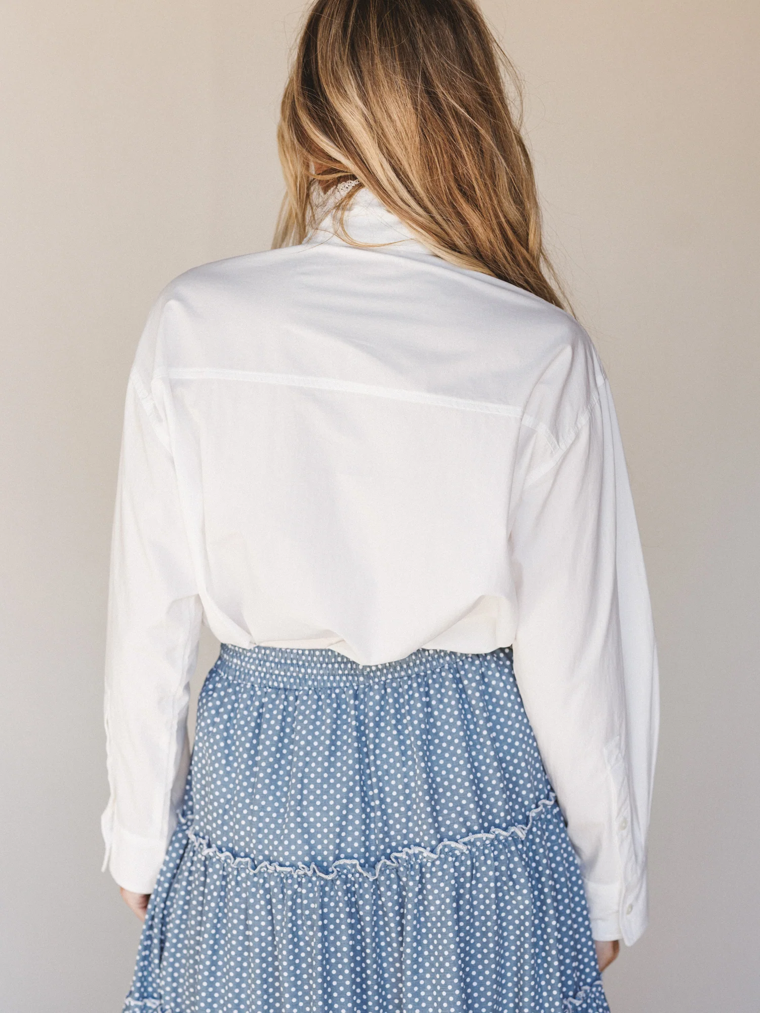 Tied With a Bow Blouse - Off White - Image 6