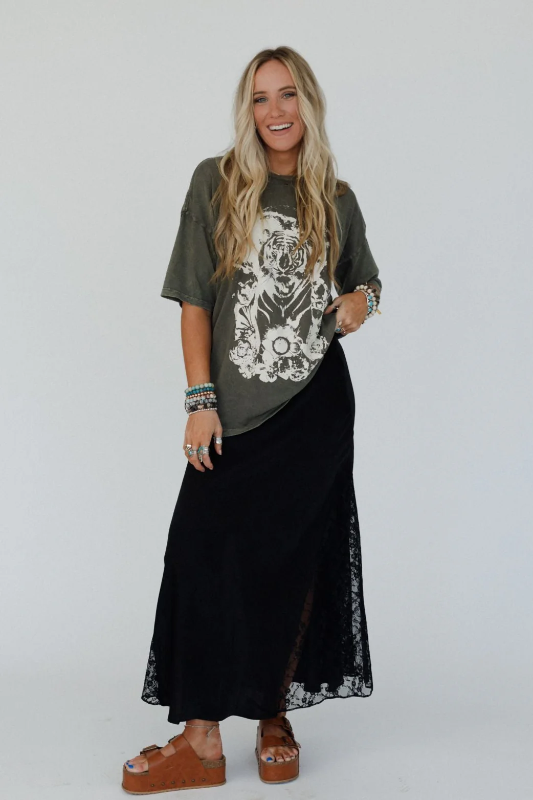 Tiger Moon Graphic Tee - Iron - Image 6