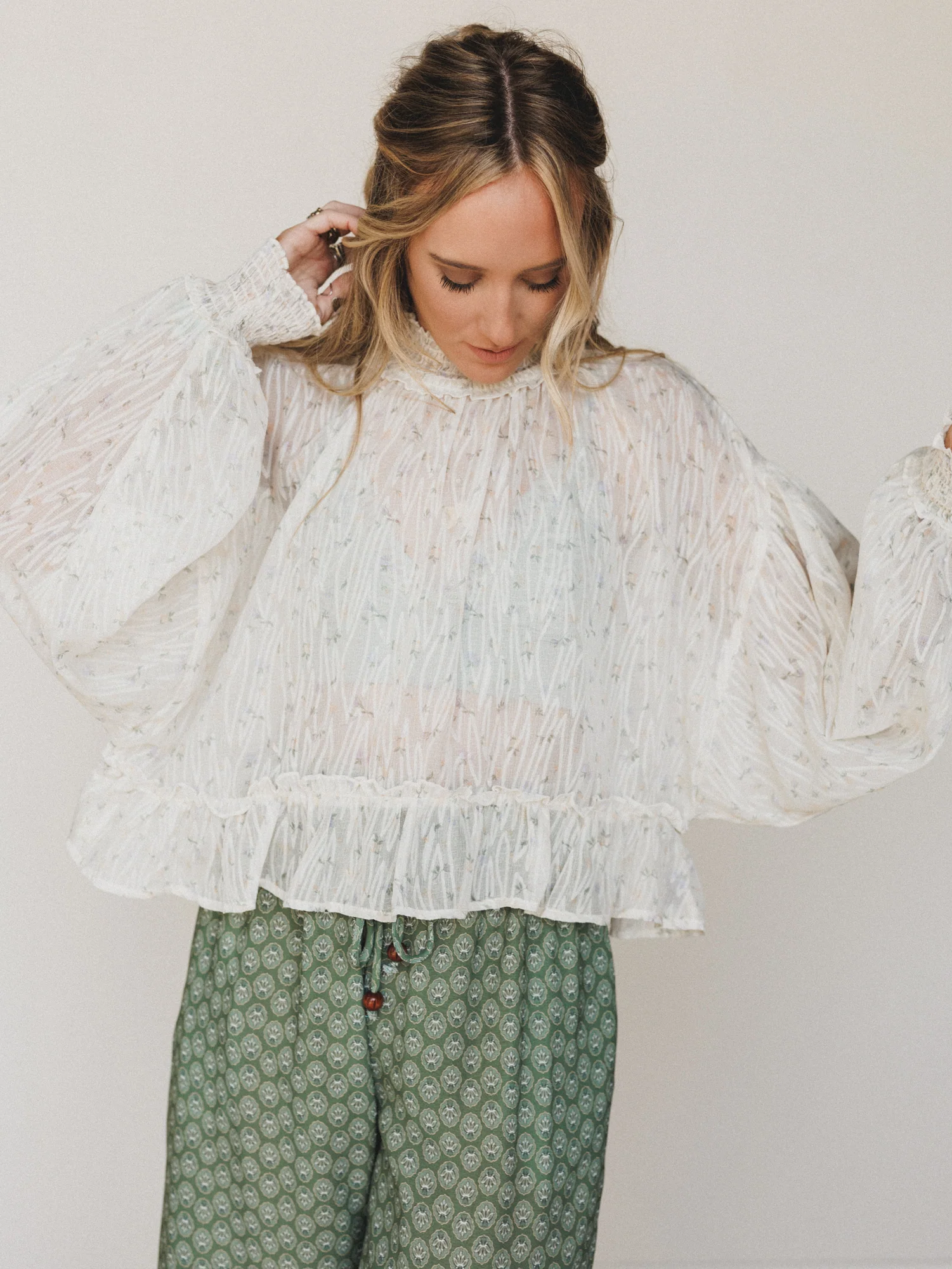 Time is Now Blouse - Cream - Image 2
