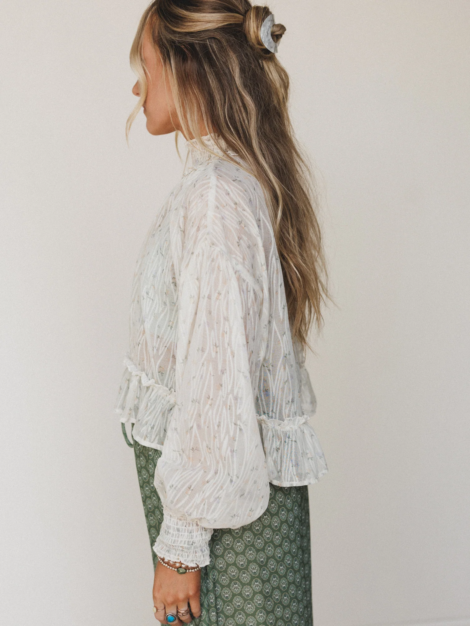 Time is Now Blouse - Cream - Image 4