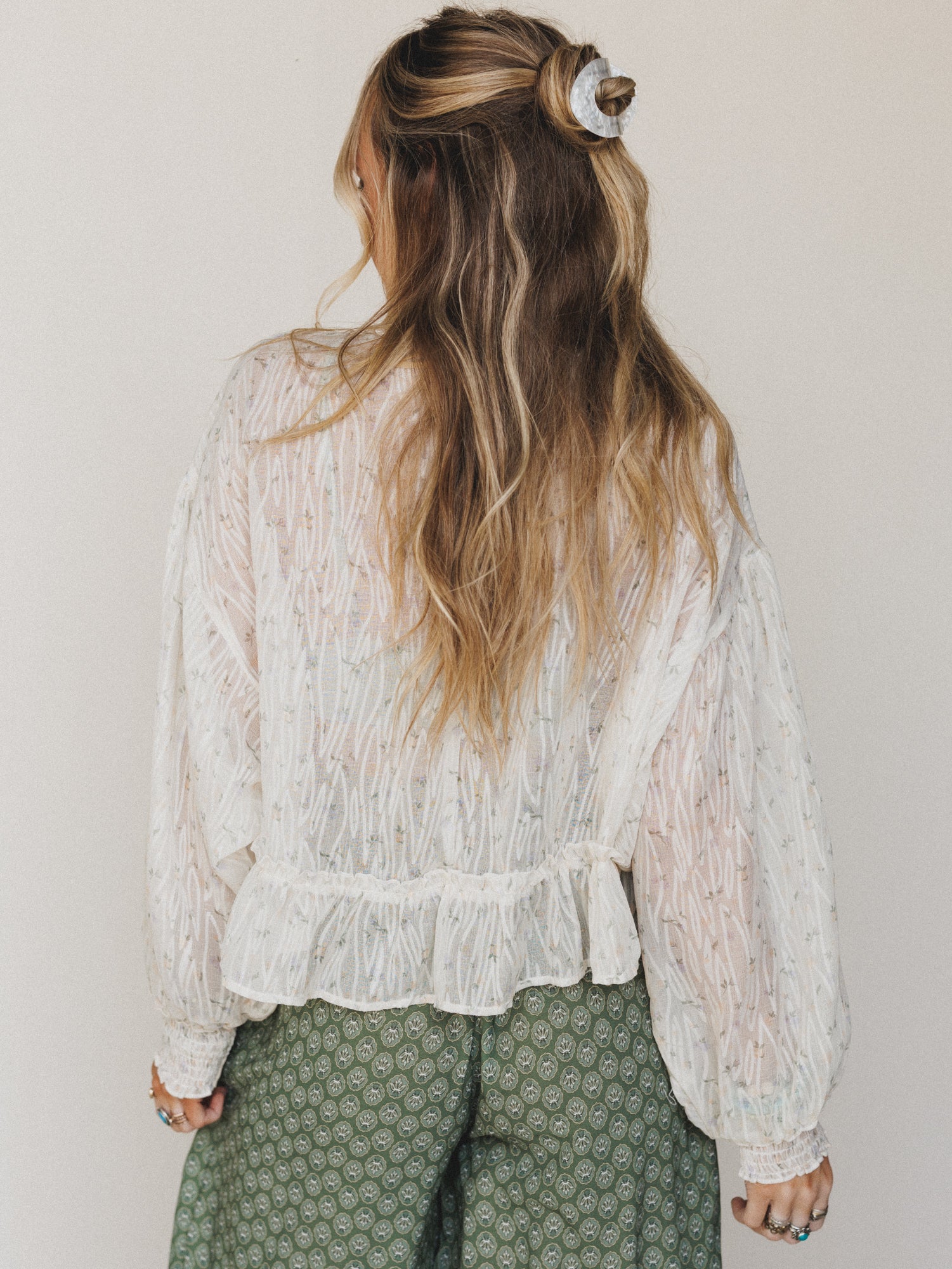 Time is Now Blouse - Cream - Image 5
