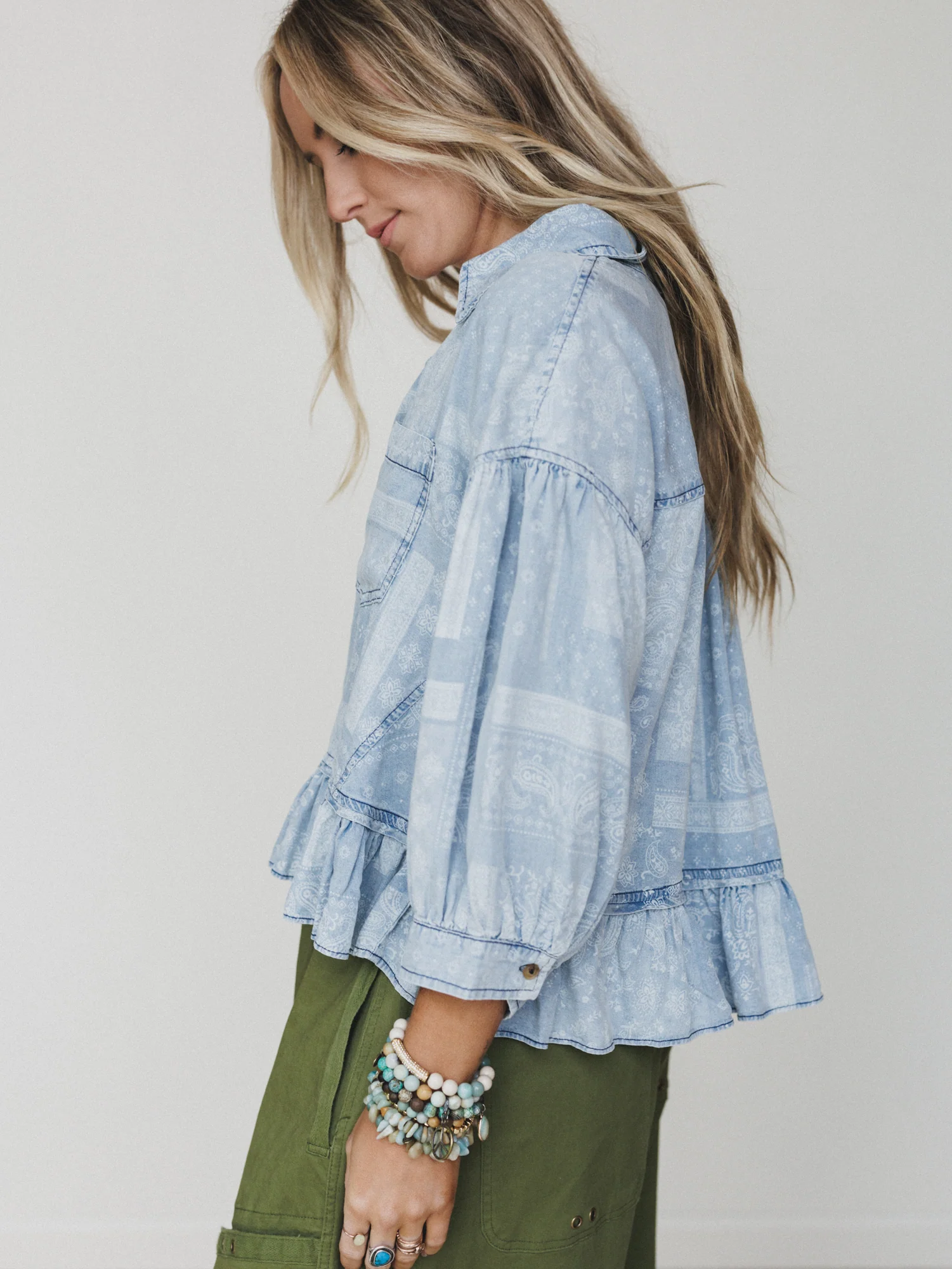 Time to Arrive Top - Light Denim - Image 2