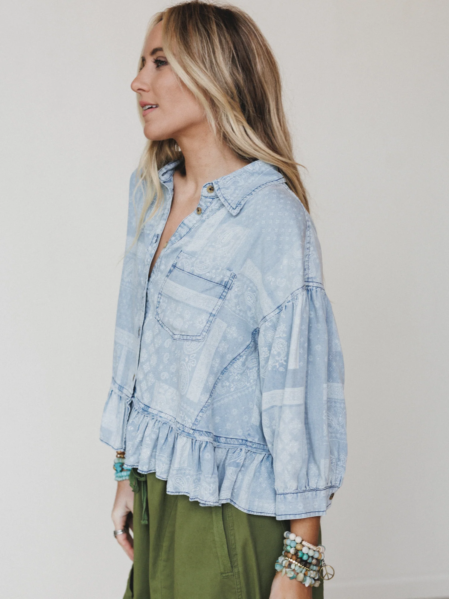 Time to Arrive Top - Light Denim - Image 5
