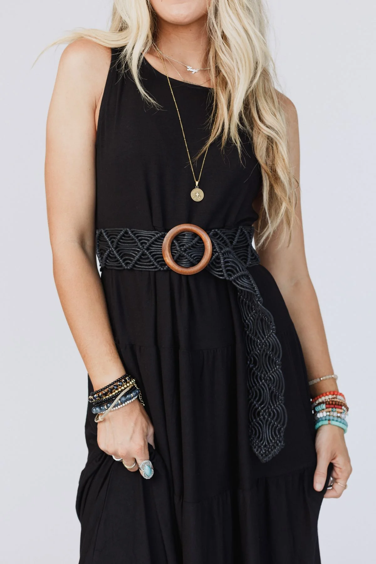 To The Beach Woven Belt - Black - Image 2