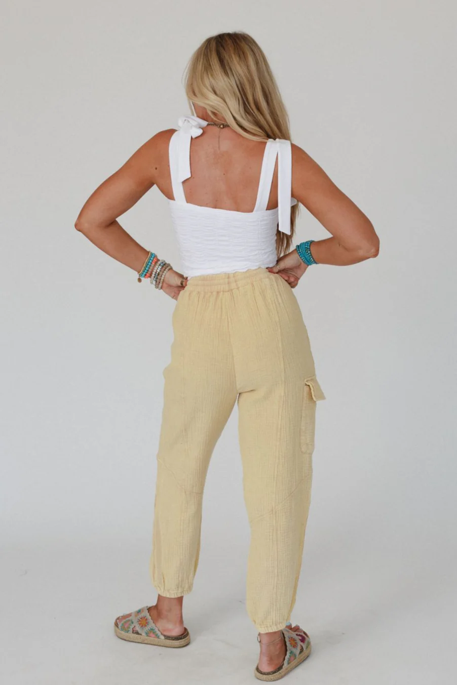 To The City Tie Shoulder Top - White - Image 3